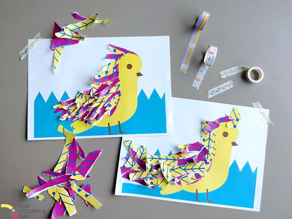 Printable Bird Collage Craft