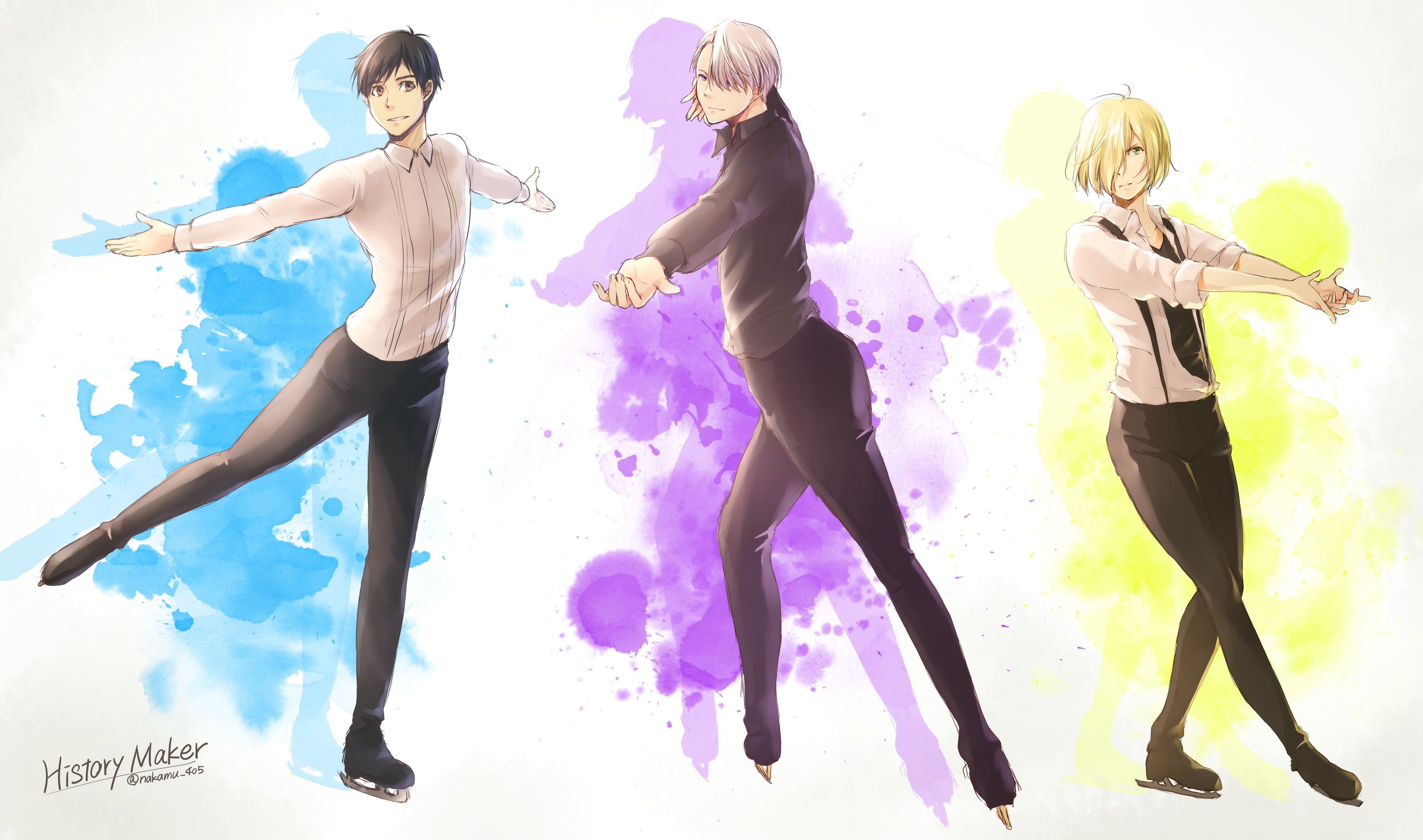 katsuki yuuri viktor nikiforov plisetsky yuri yuri on ice #Anime K # wallpaper #hdwallpaper #desktop. Yuri on ice, Yuri, Yuri plisetsky