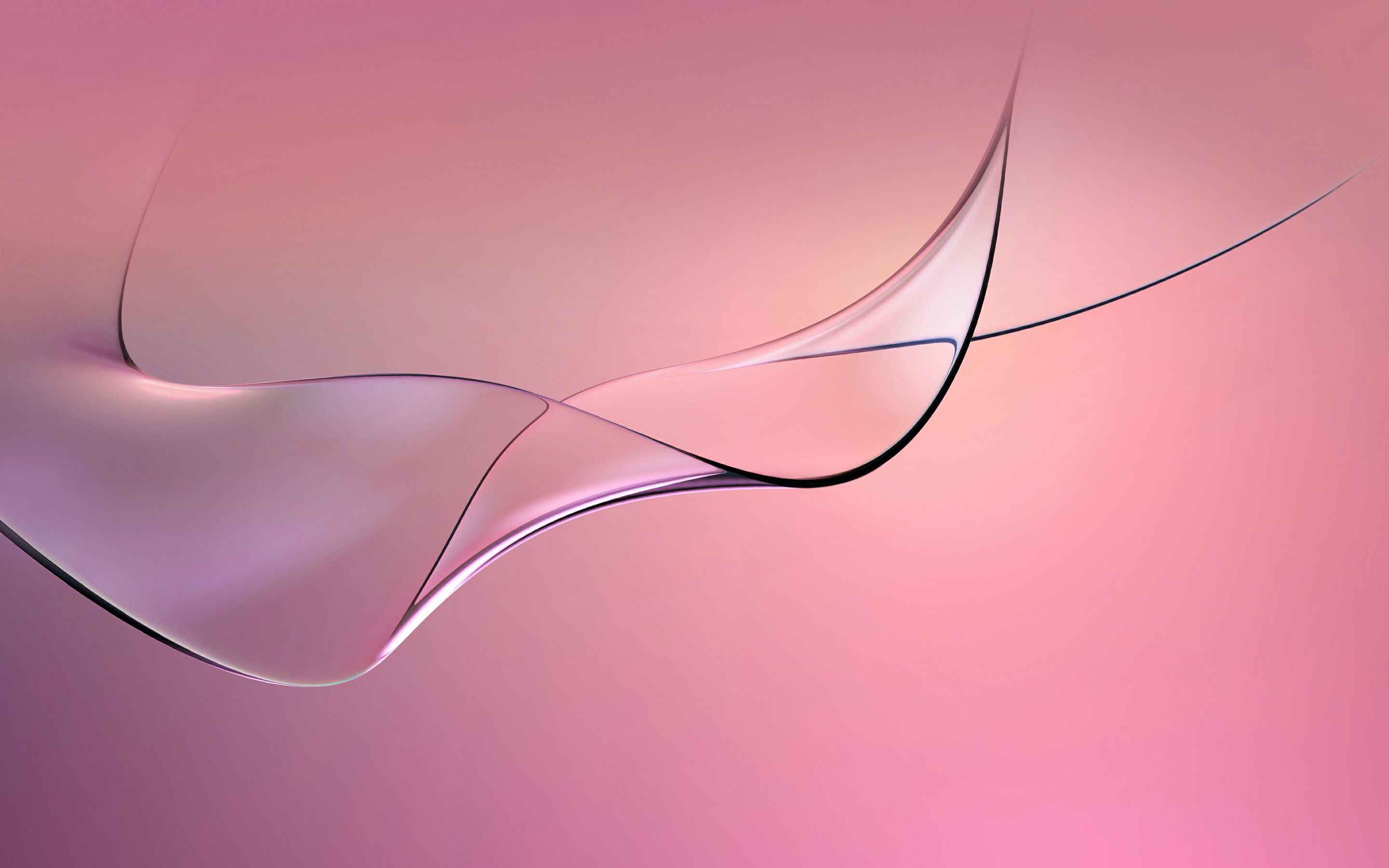 Pink Curves Abstract Wallpaper