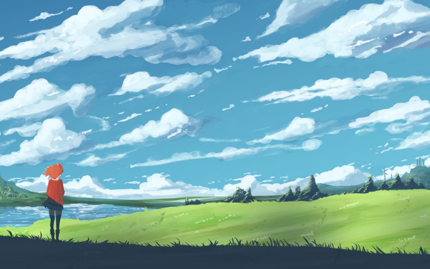 Free download Anime Landscape Wallpaper HD [2362x1181]