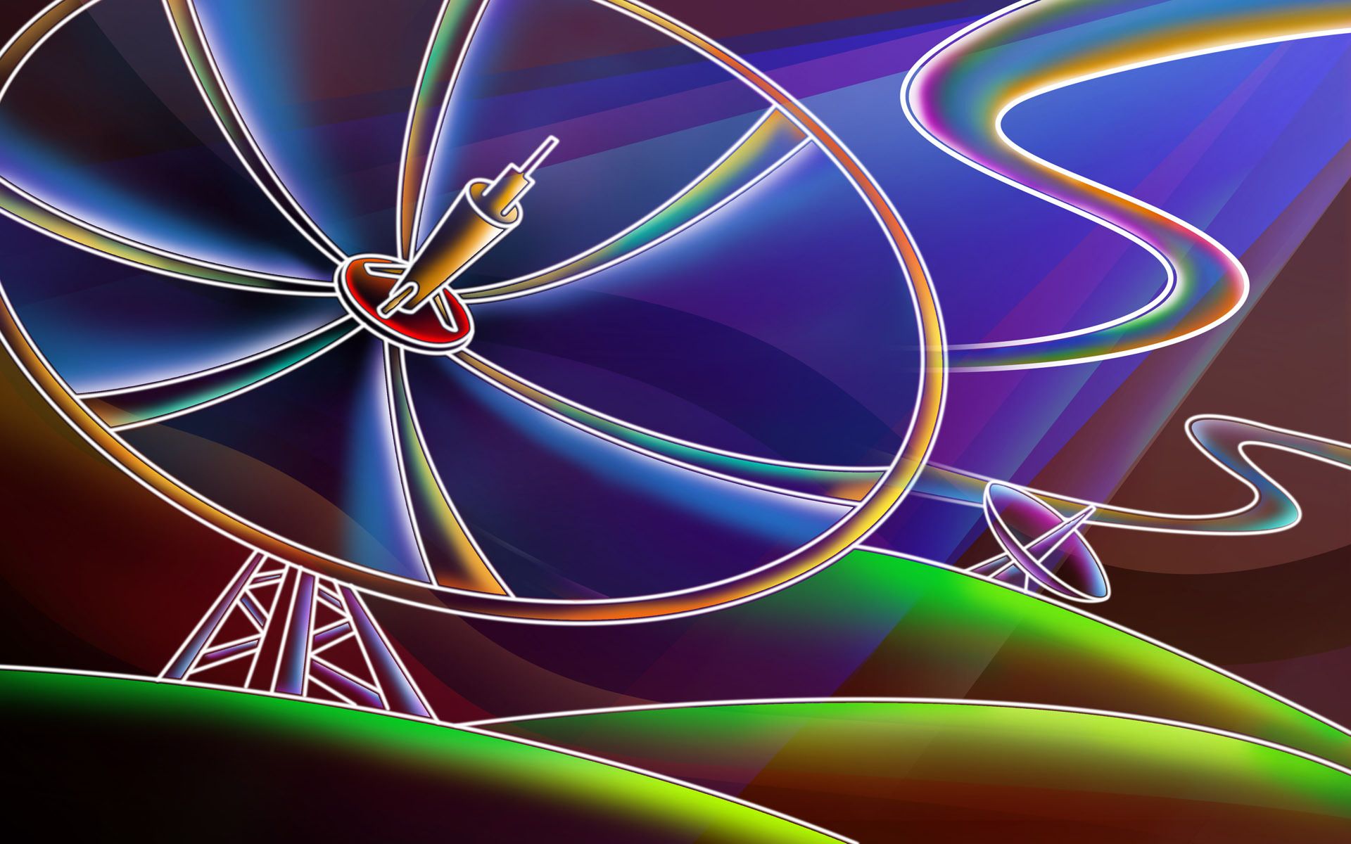 Parabolic, field, antenna, wallpaper, abstract