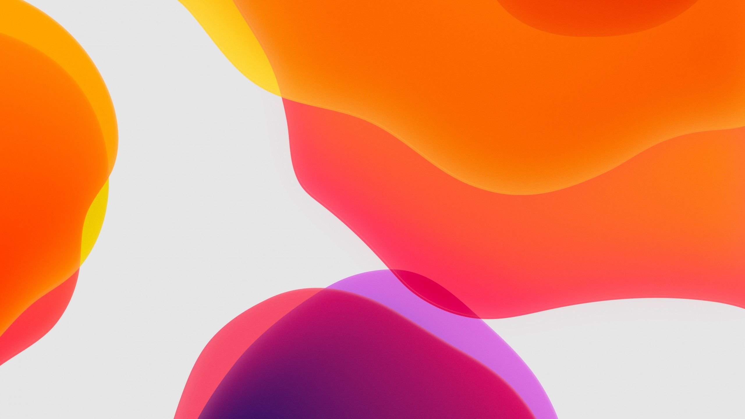 iPadOS 4K Wallpaper, Stock, Orange, White background, iPad, iOS 13