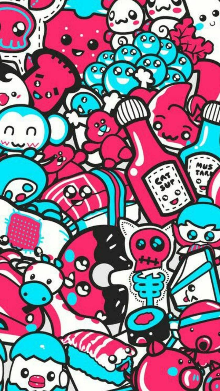 iPhone Cute Doodle Wallpaper HD