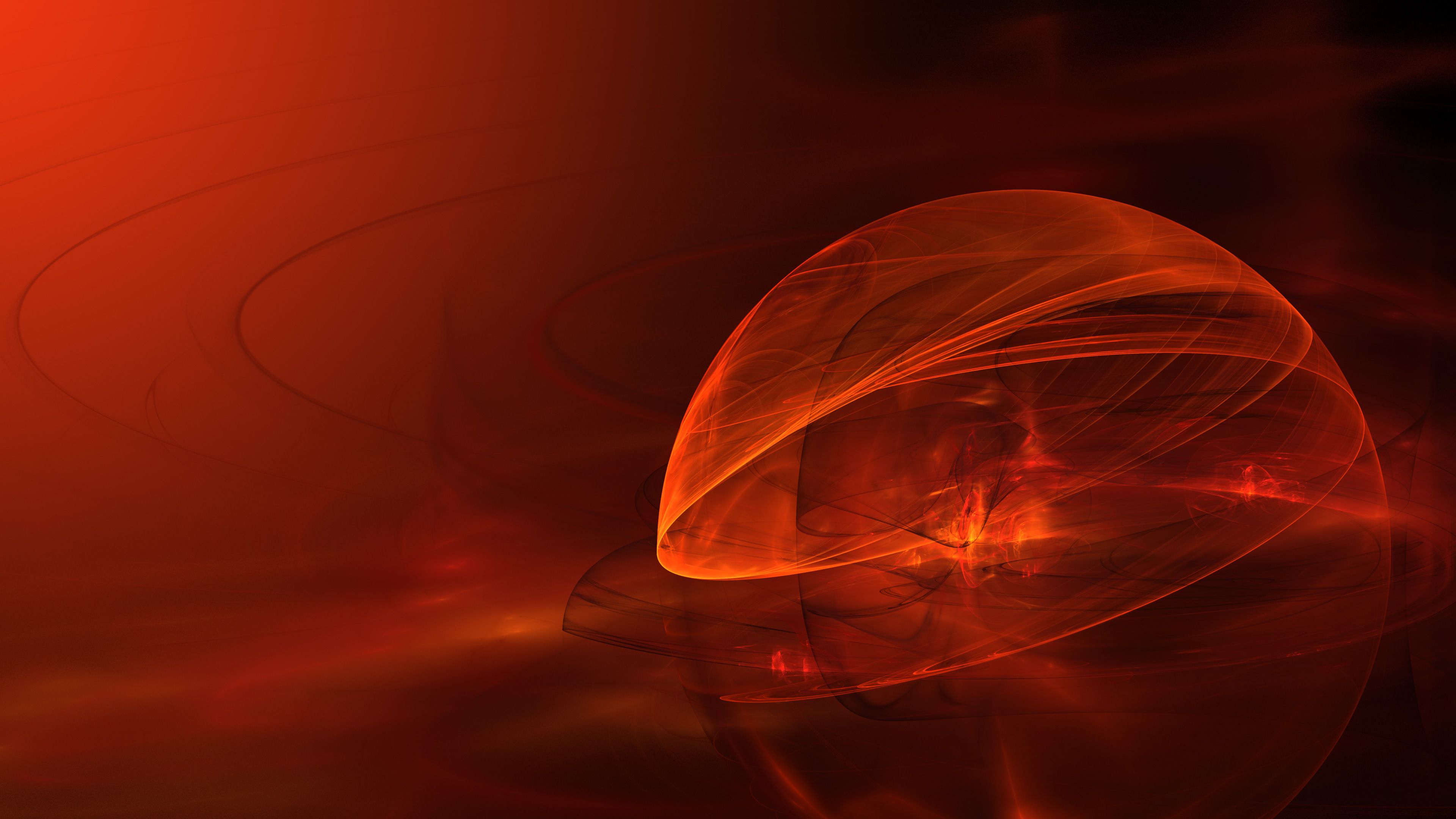 3D Fractal Abstract Orange 4k, HD Abstract, 4k Wallpaper, Image