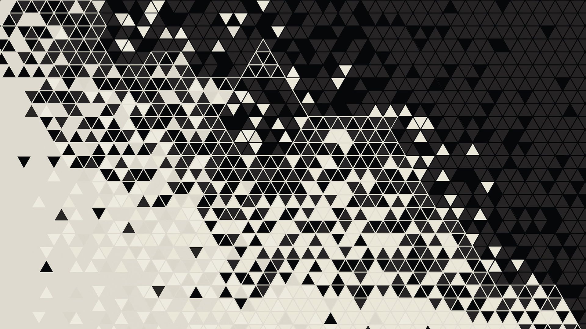 white and black abstract wallpaper #pattern digital art #triangle