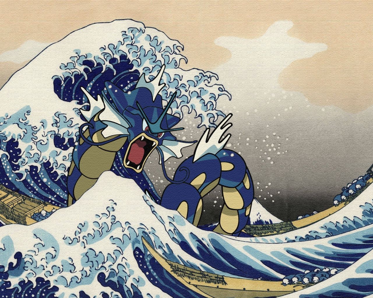 Free download Pokemon Gyarados illustration video games retro games anime [2560x1600] for your Desktop, Mobile
