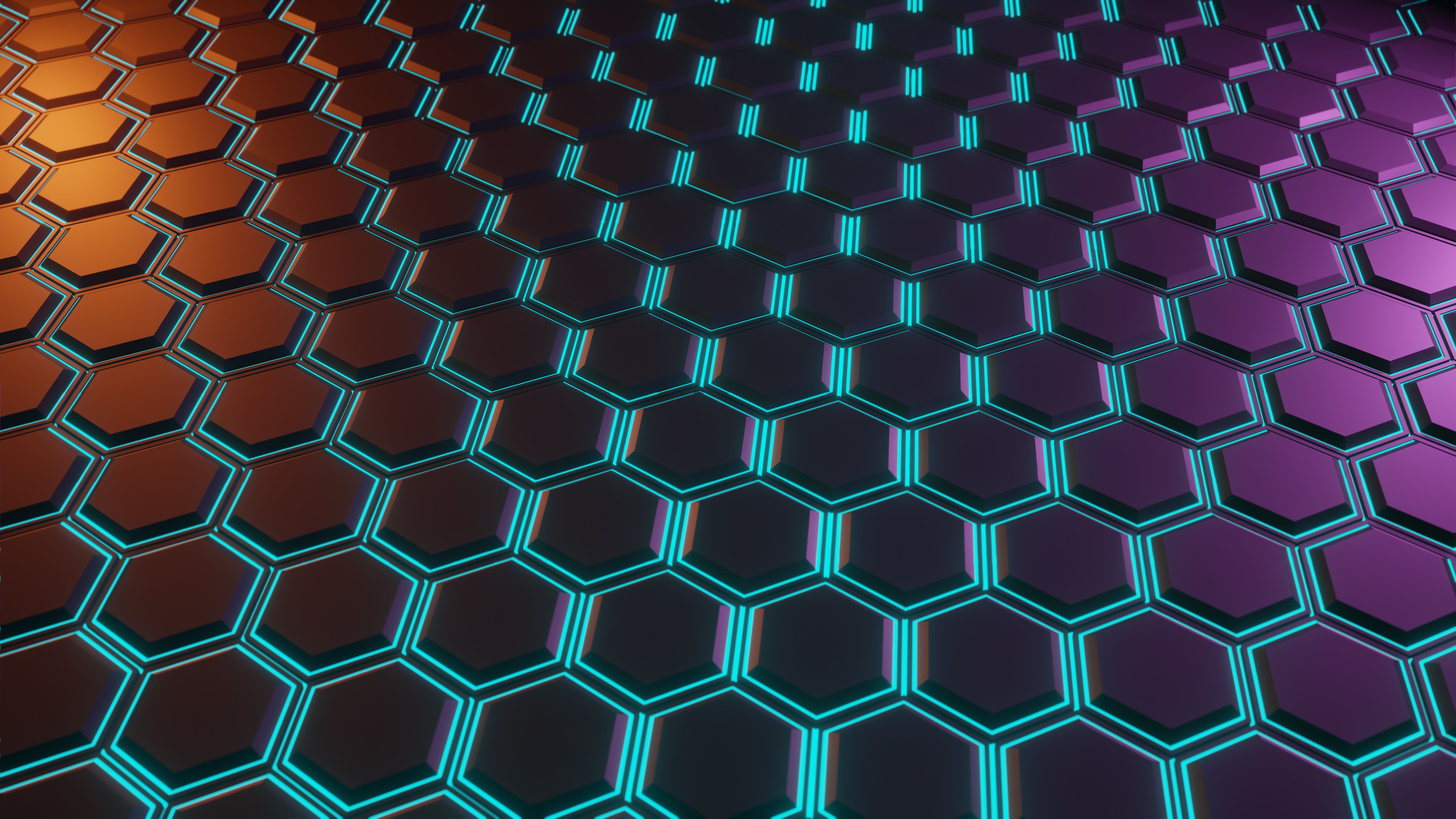 4K New Hexagon Pattern Wallpaper, HD Abstract 4K Wallpaper