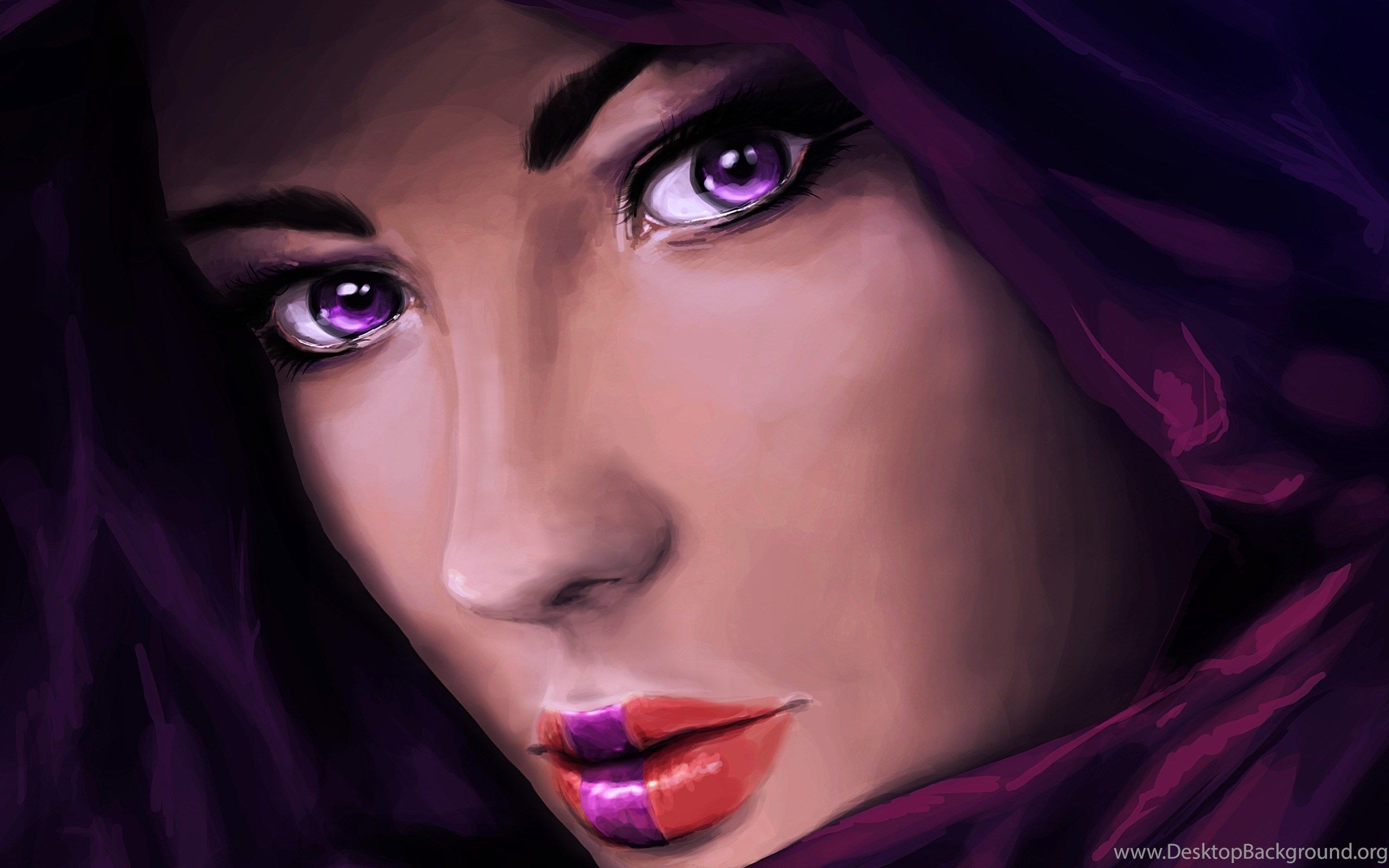Painted Girls Picture And Wallpaper On Your Desktop With