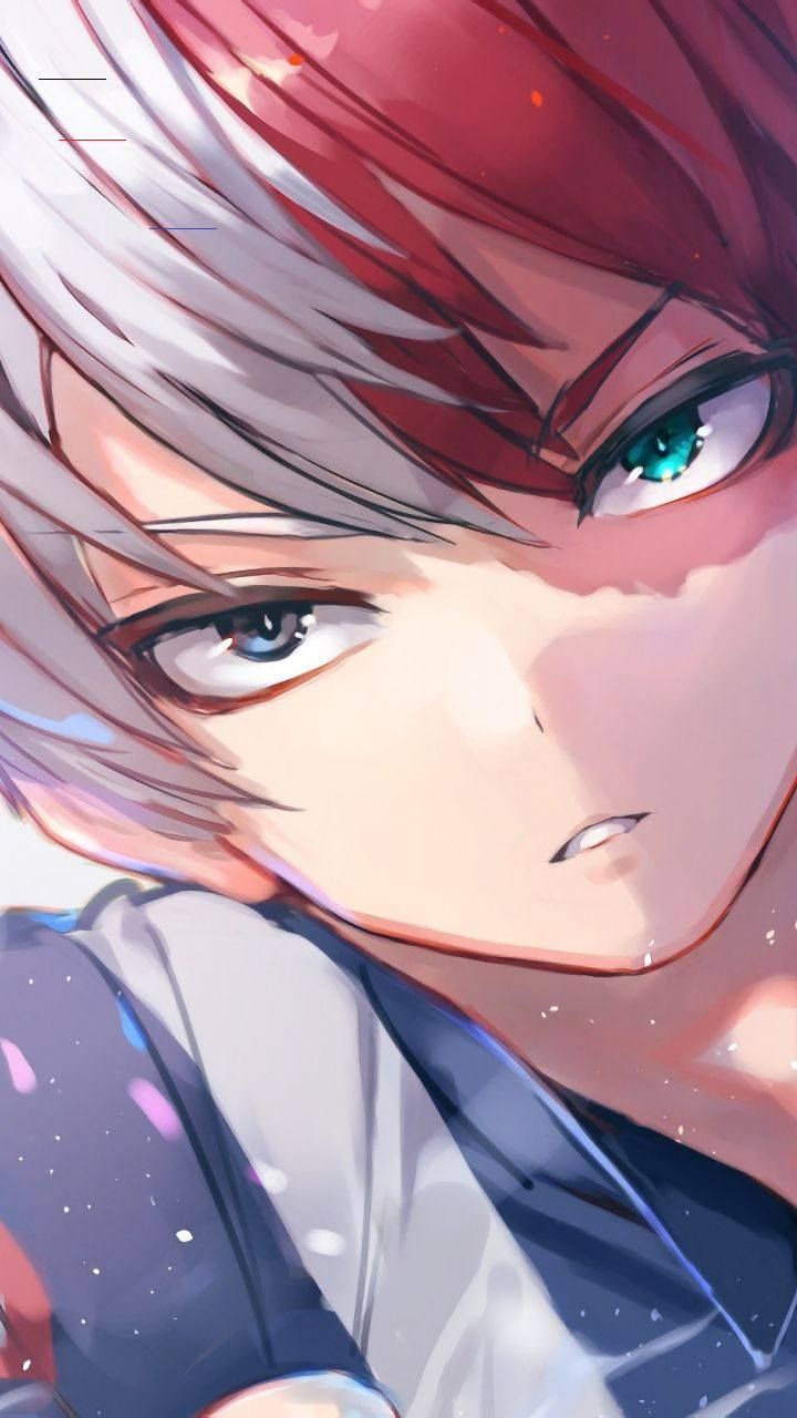 Download 720x1280 Wallpaper Artwork, Anime Boy, Shouto Todoroki