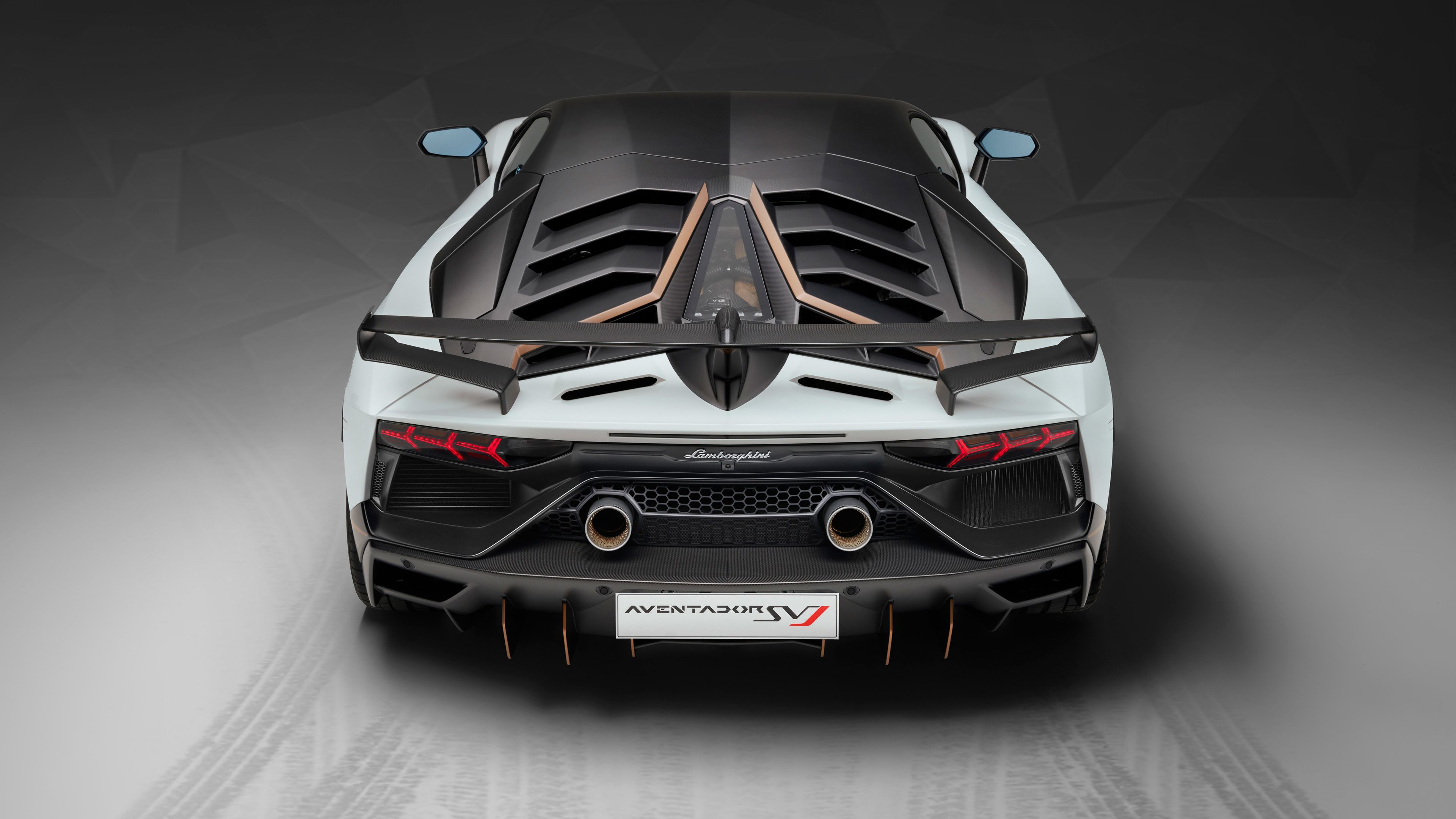 Wallpaper 4k Lamborghini Aventador SVJ 63 2018 Rear View 2018 cars