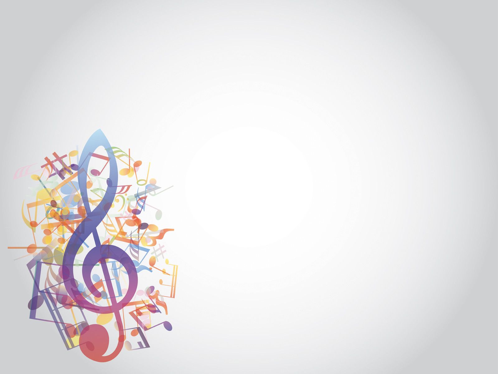 Free download Colored Music Notes Style PPT Background Music