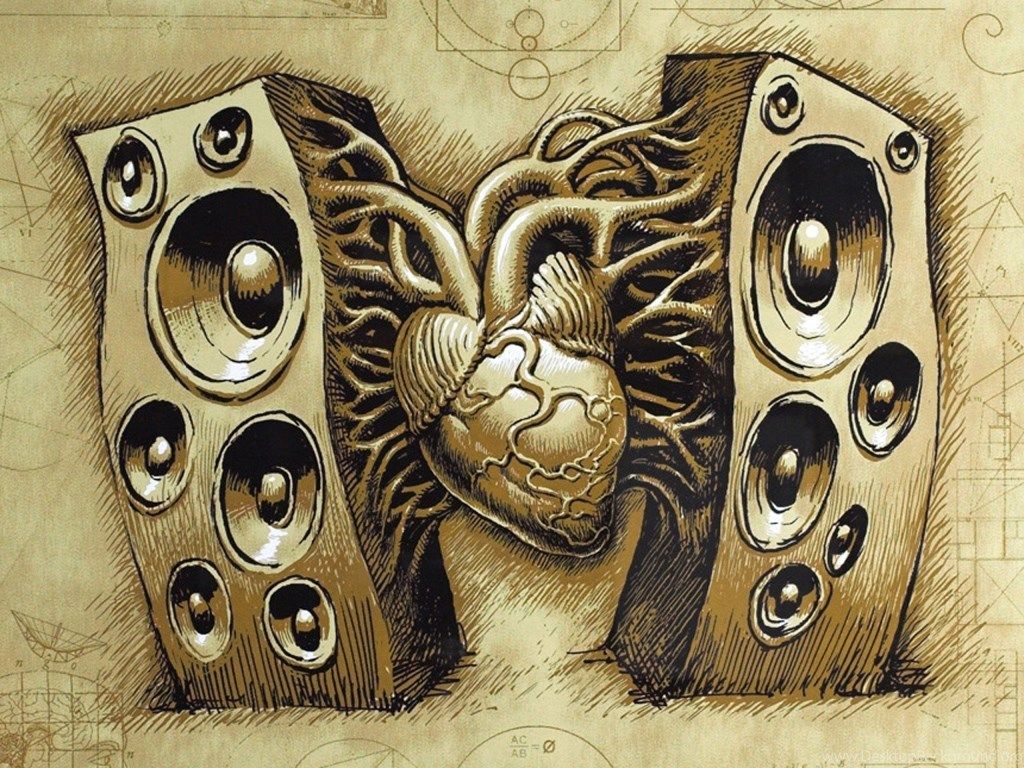Heart Music Art Image Wallpaper HD Desktop Mo Desktop Background