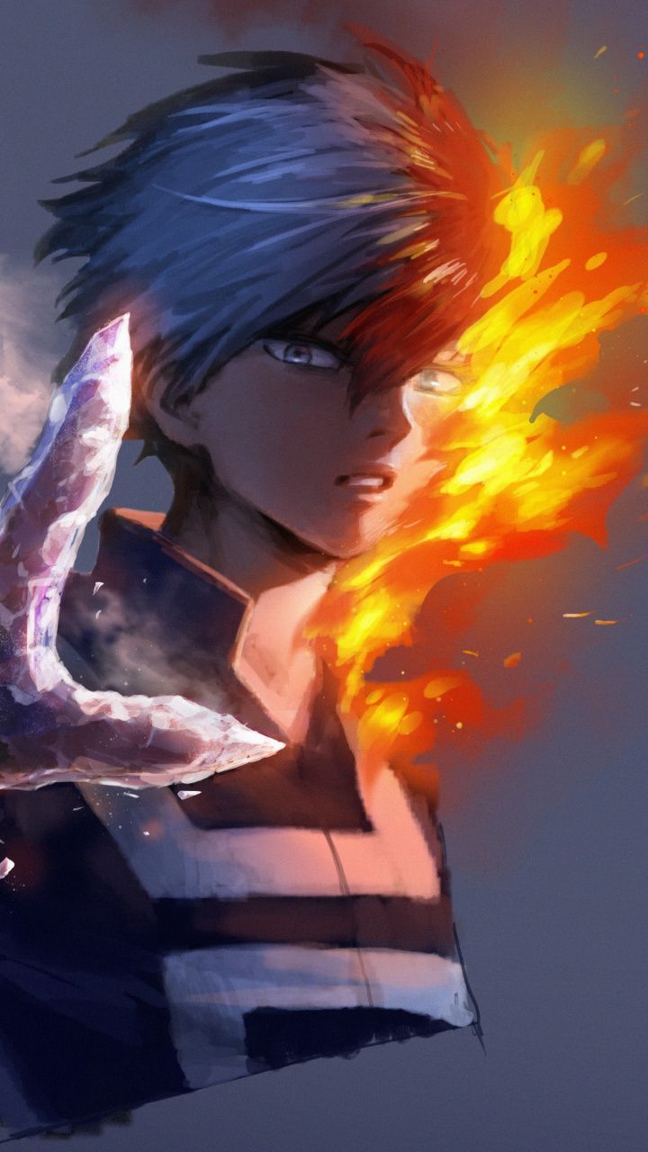 Anime, Shoto Todoroki, Boku no Hero Academia, arwtork, 720x1280