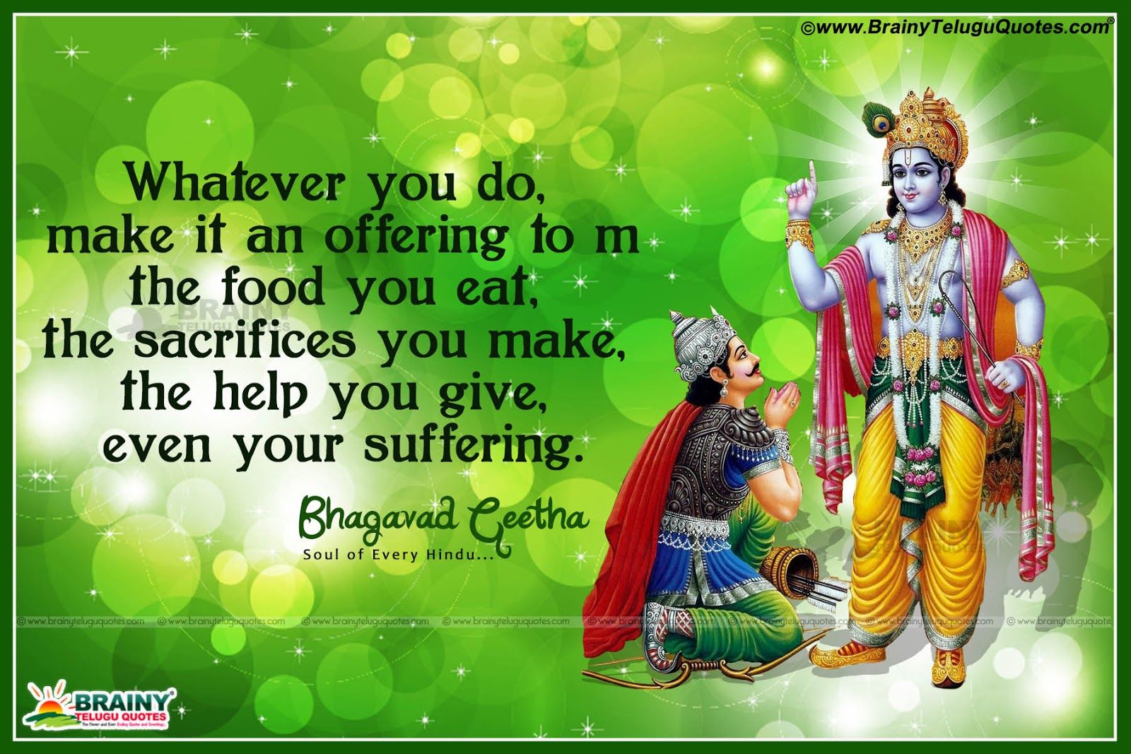 Bhagavad Gita Quotes in English with Picture–Shri Krishna Sayings