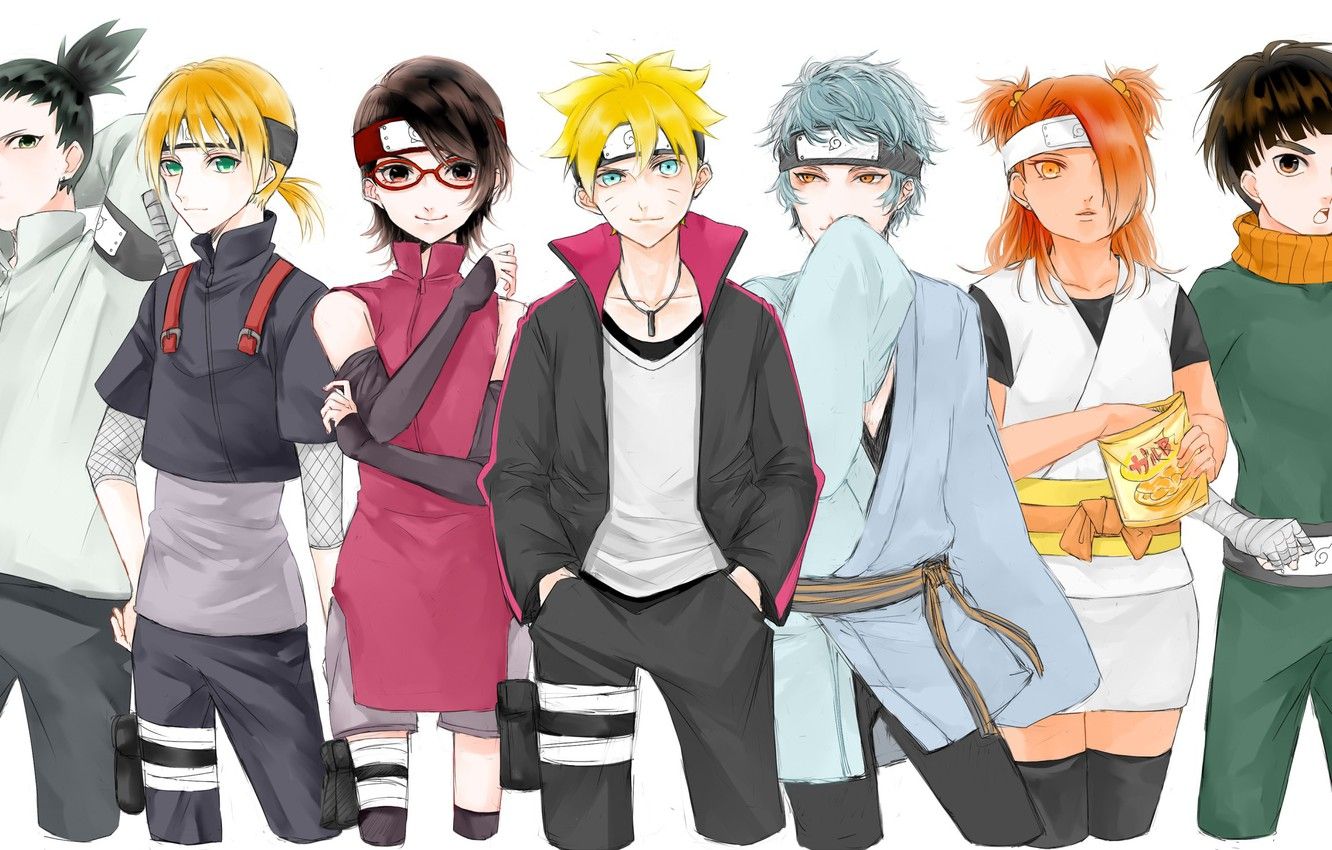 Wallpaper Naruto, ninja, shinobi, hitaiate, ninjaken, genin