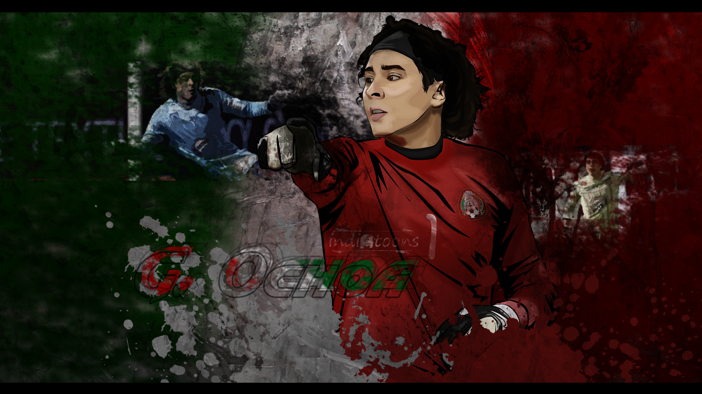 Free download Guillermo Ochoa Wall by Indiotoons [1366x768]