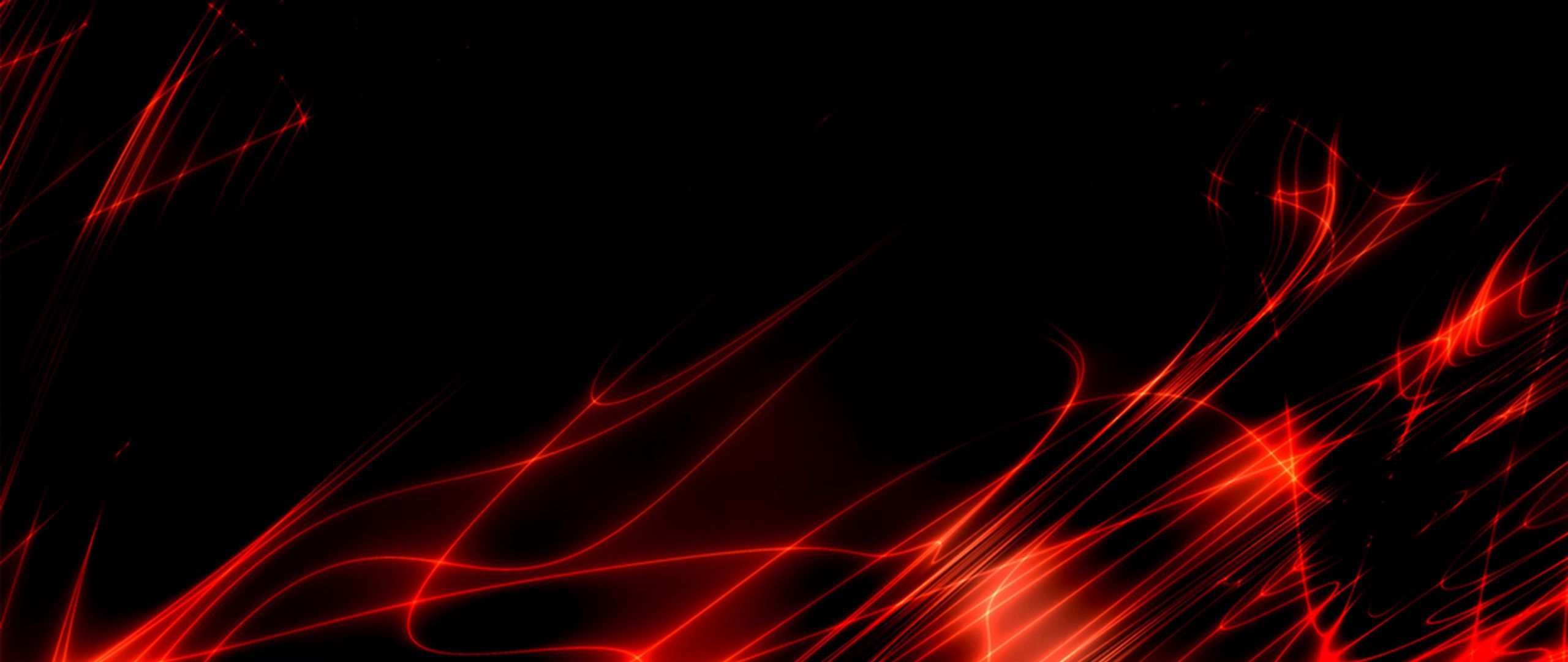 Download wallpaper 2560x1080 lines, glitter, red, black