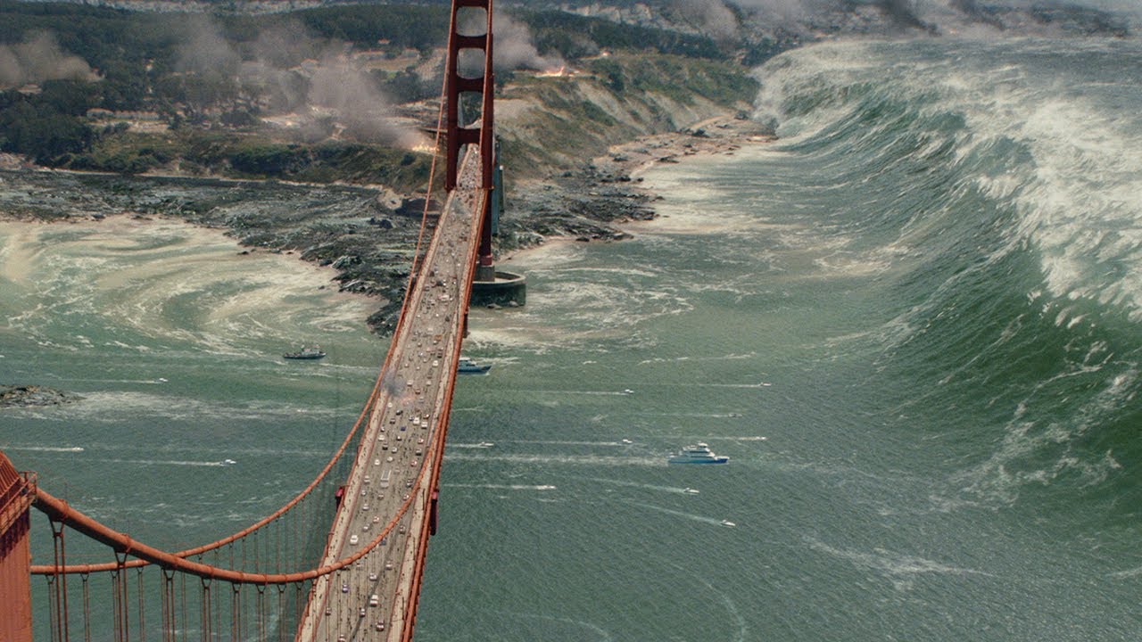 Mega Tsunami (scenes from the film San Andreas 2015)