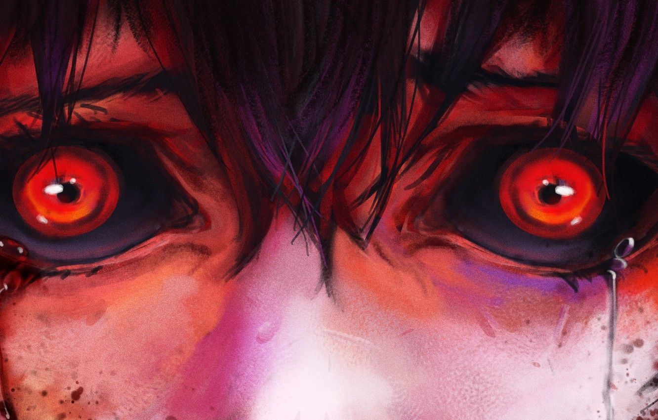 Wallpaper fear, horror, pain, red eyes, bloody tears, Tokyo Ghoul, Hinami Fueguchi, Tokyo Monster image for desktop, section прочее