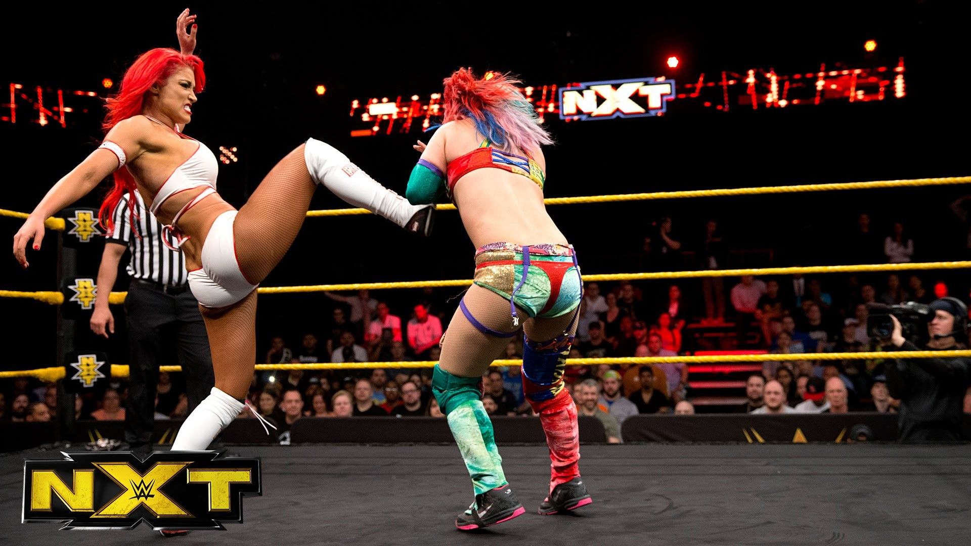 Asuka Vs Eva Marie in Girls Fight of WWE HD Wallpapers.