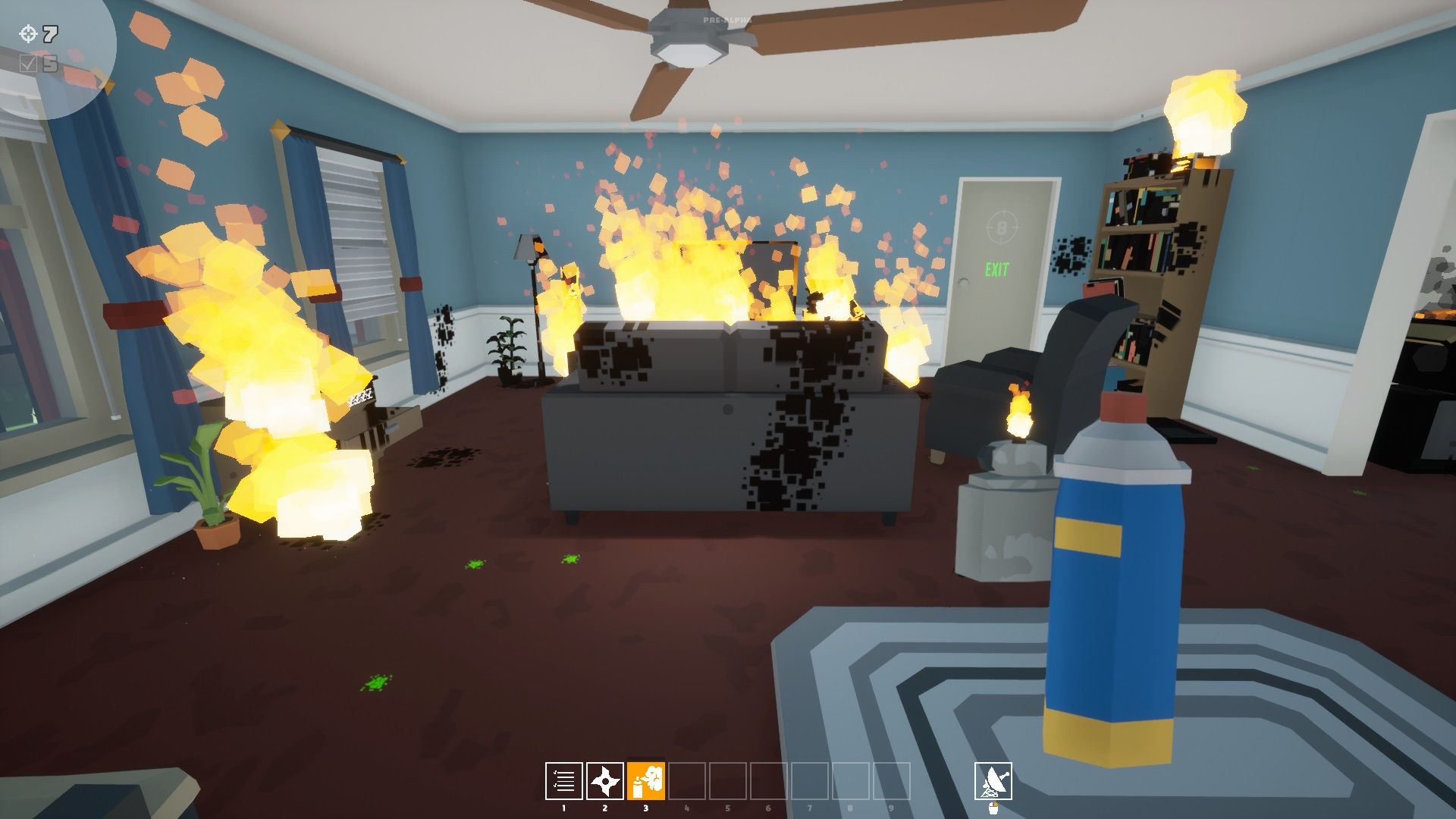 In Kill It With Fire, you kill spiders with fire, explosives