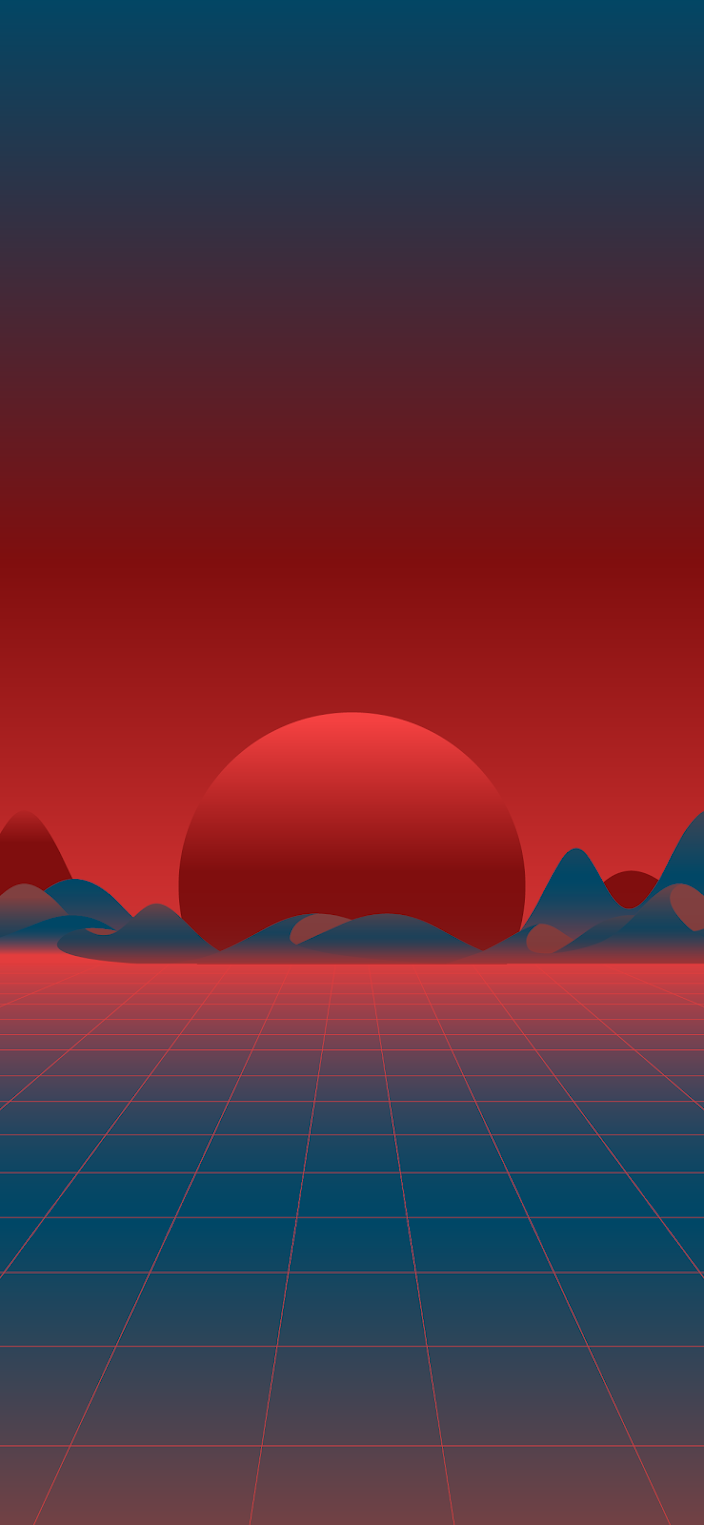 Retro wave red and blue wallpaper
