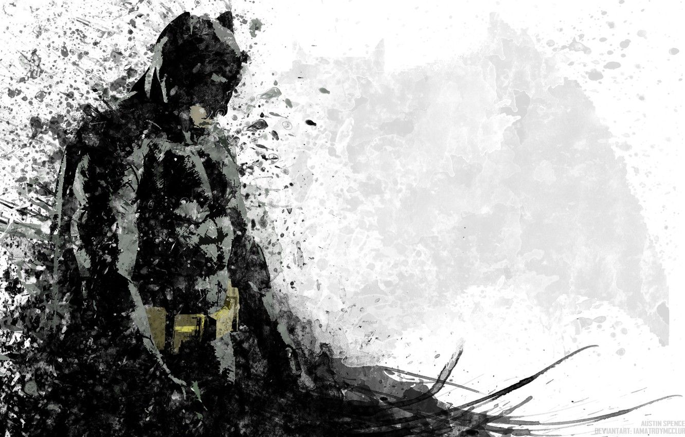Wallpaper Batman, DC comics, Splatter Art, Batfleck image