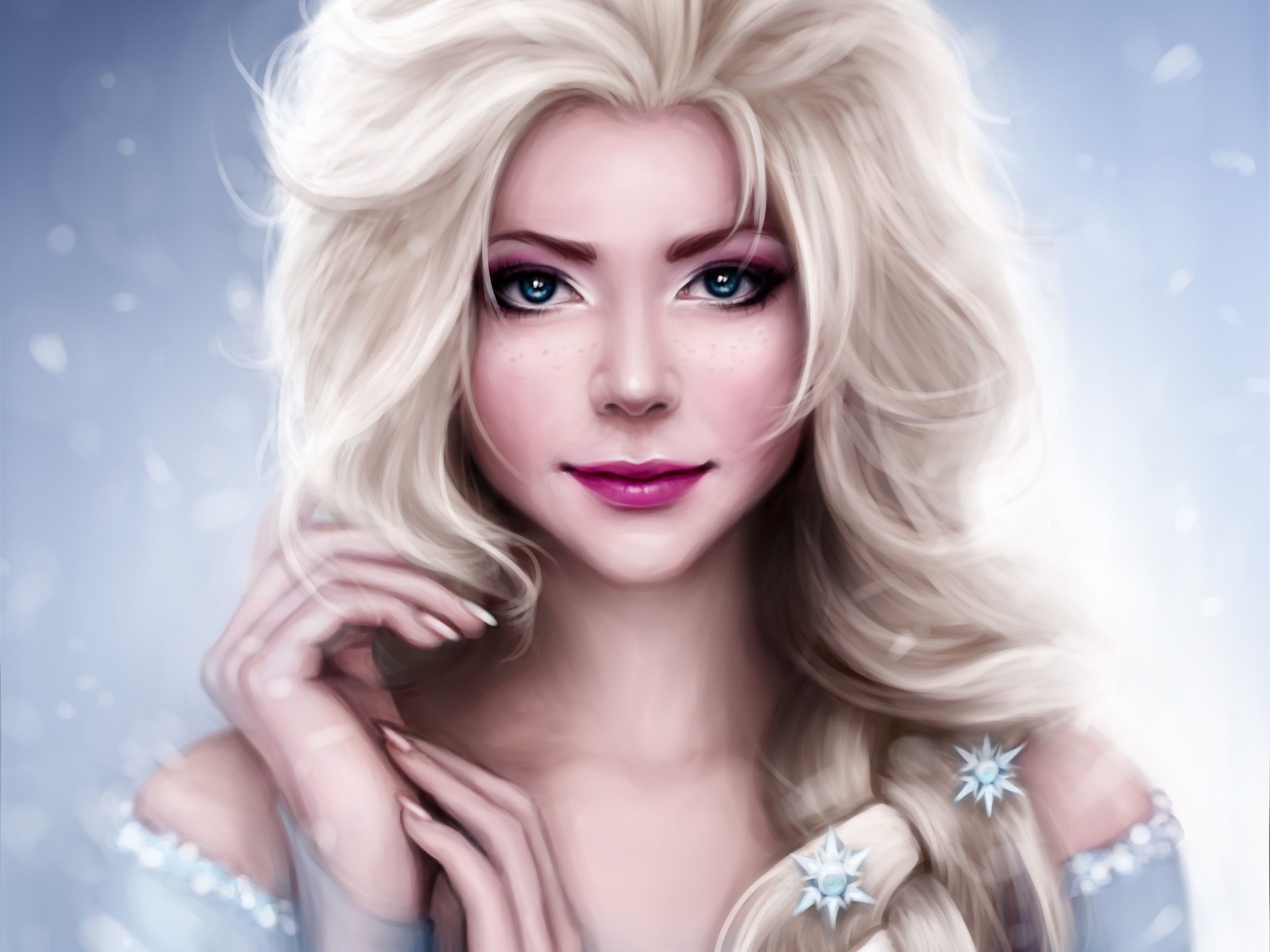 Wallpaper Beautiful princess, Frozen, Elsa, art drawing 2560x1920