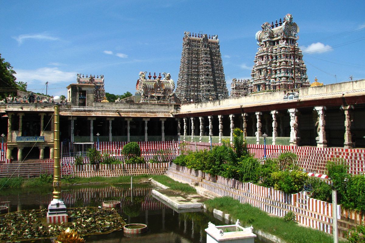 India Tamil Nadu Madurai Sri Meenakshi temple Stock Photo  Alamy