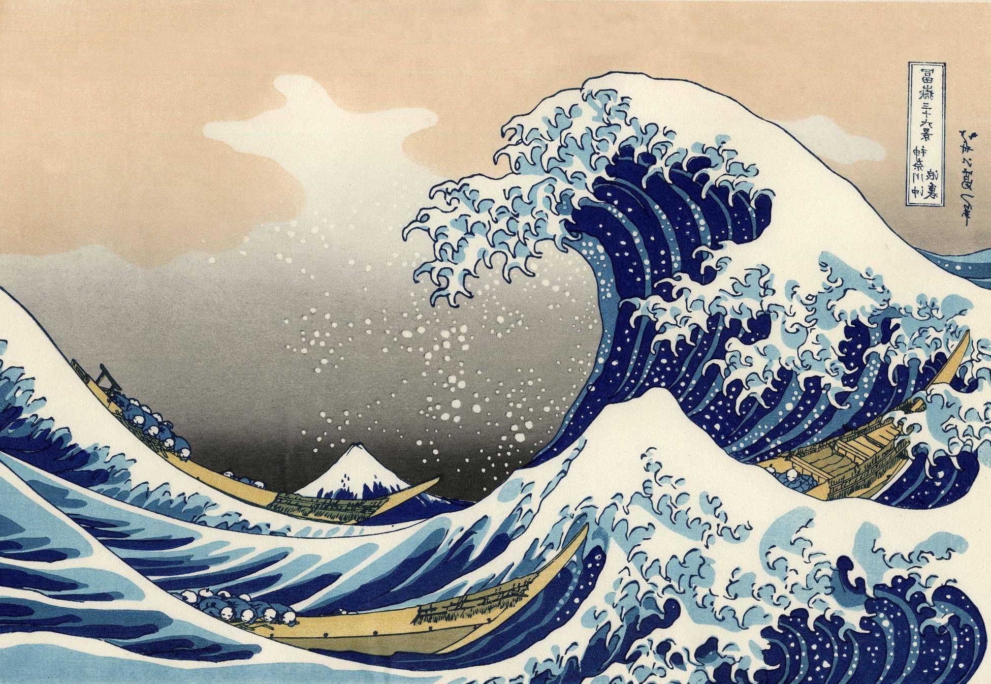Japanese Wave Painting Wallpapers  Top Free Japanese Wave Painting  Backgrounds  WallpaperAccess