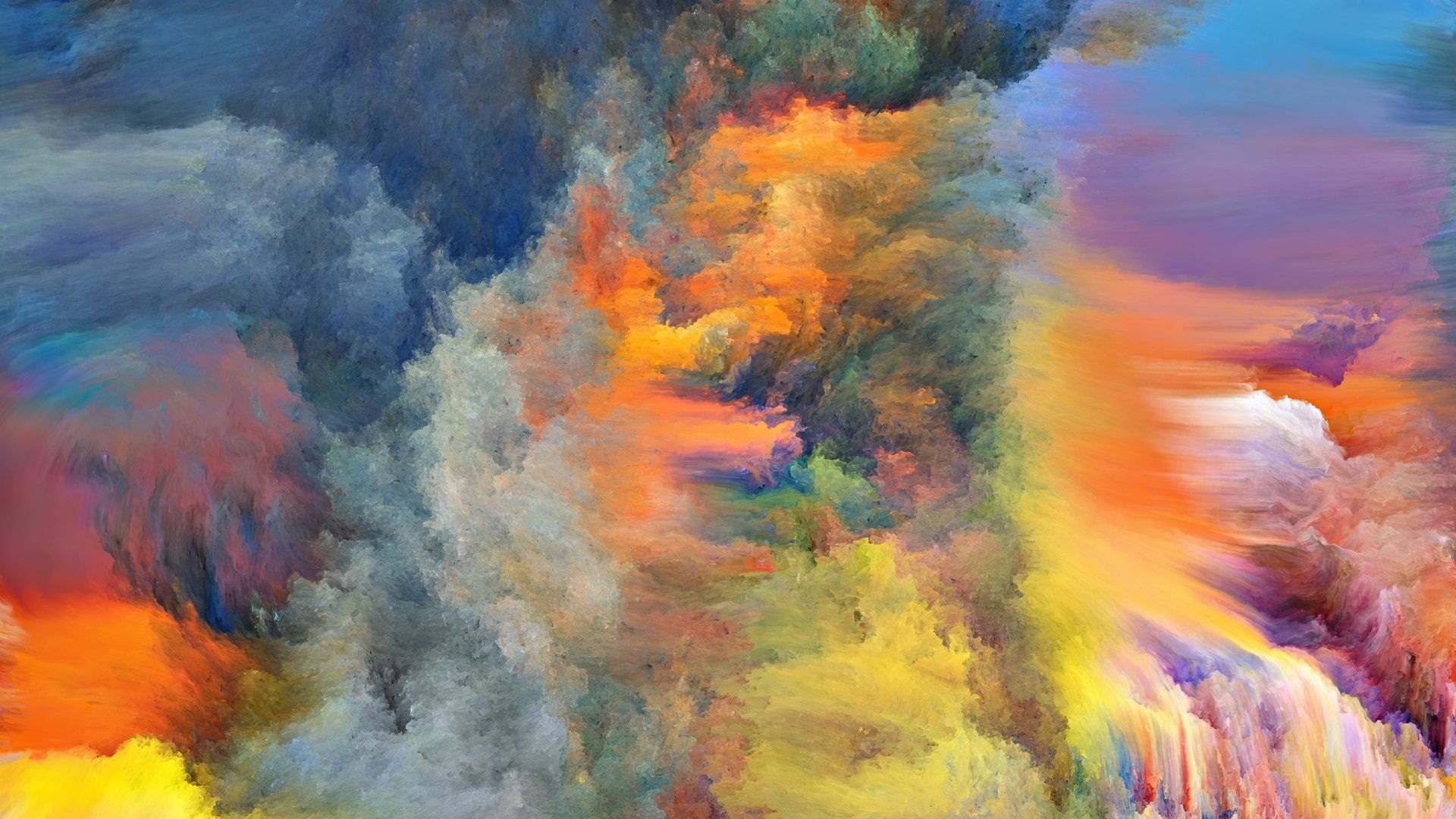 Colors in Smoke HD Wallpaper