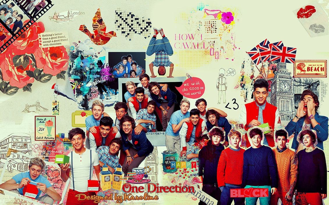One Direction Cartoon Wallpaper