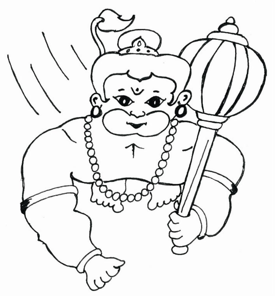 Simple Hanuman Ji Drawing Art Acrylic Glass Framed Poster 14x20 Inch Wall  Art Paper Print - Religious posters in India - Buy art, film, design,  movie, music, nature and educational paintings/wallpapers at