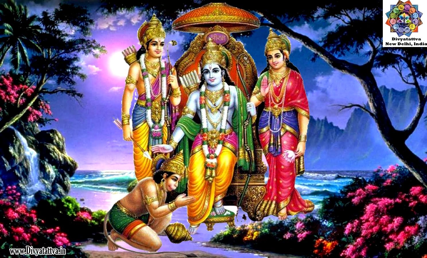 Lord Rama Sita Hanuman HD Wallpaper Free Download Hindu Gods Background