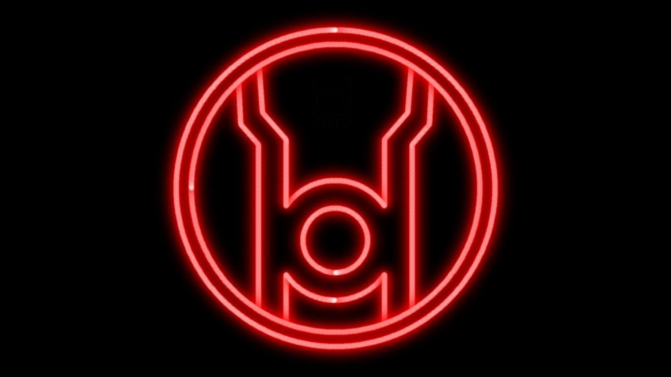 Free download red lantern corps neon symbol wp