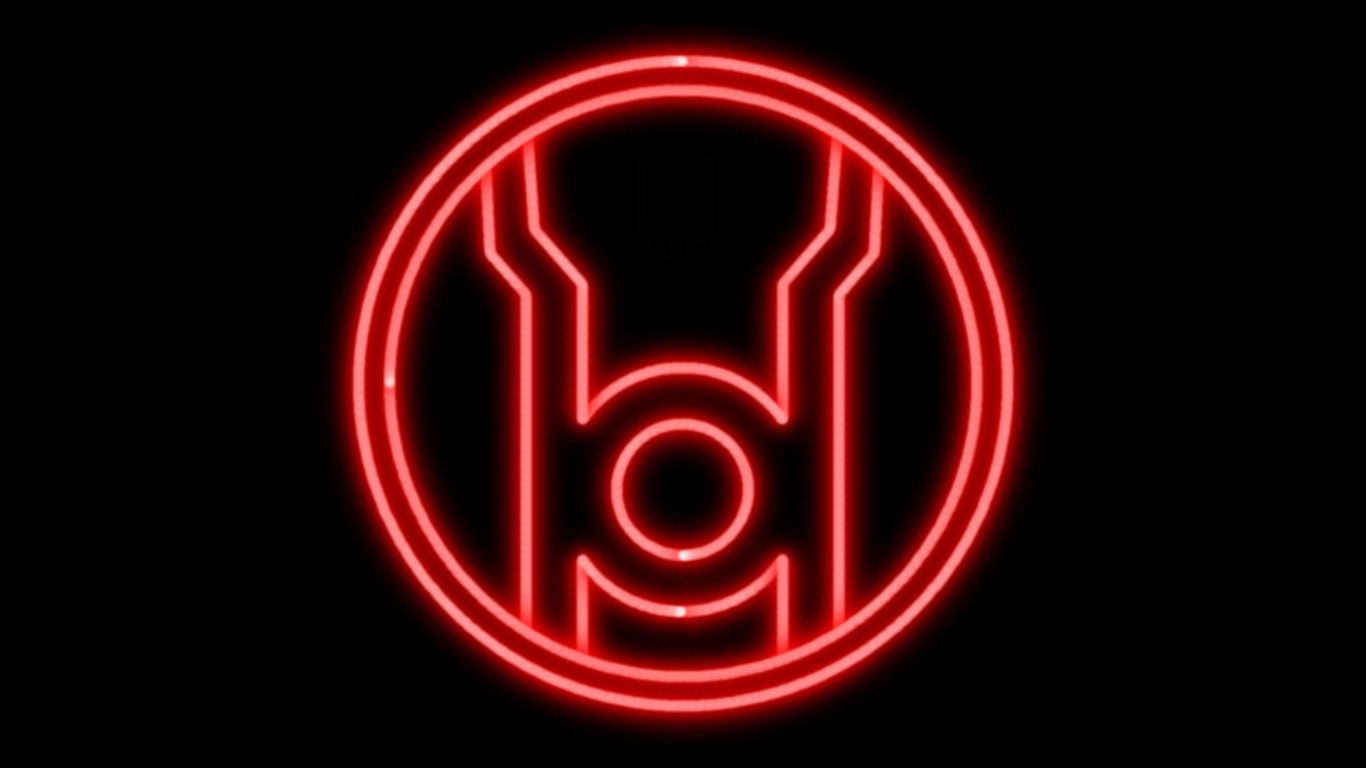 Free download red lantern corps neon symbol wp