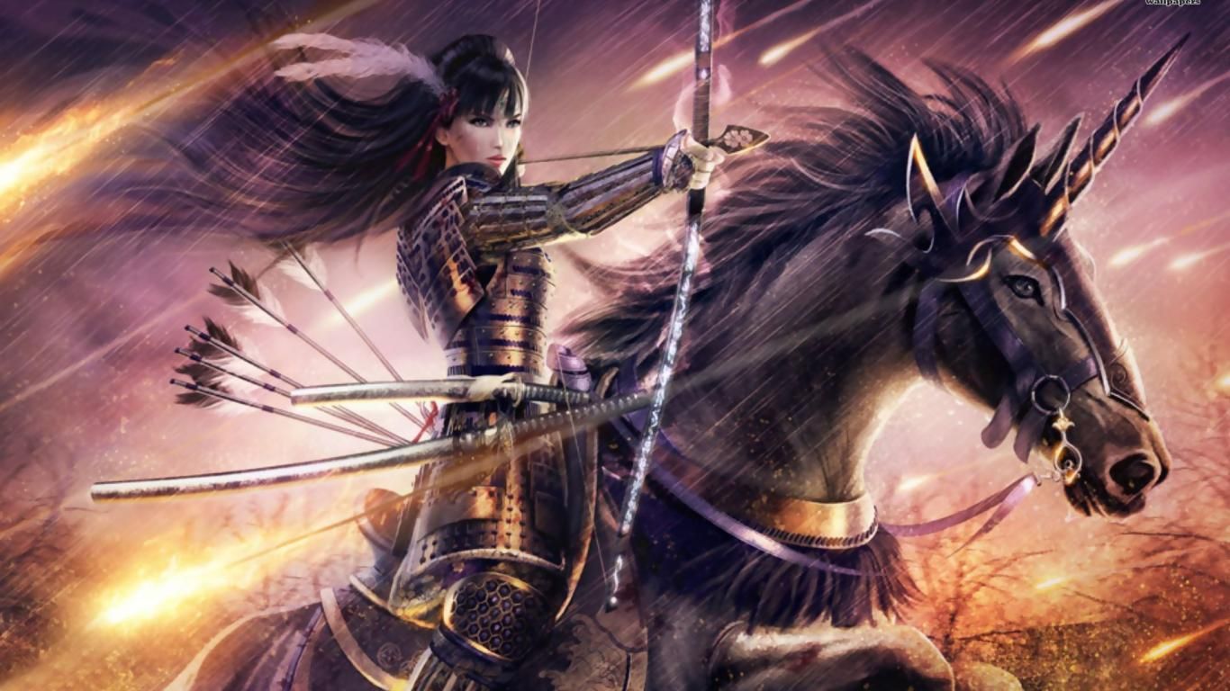 Warrior. Warrior and War Horse. Warrior Fantasy. Warrior girl