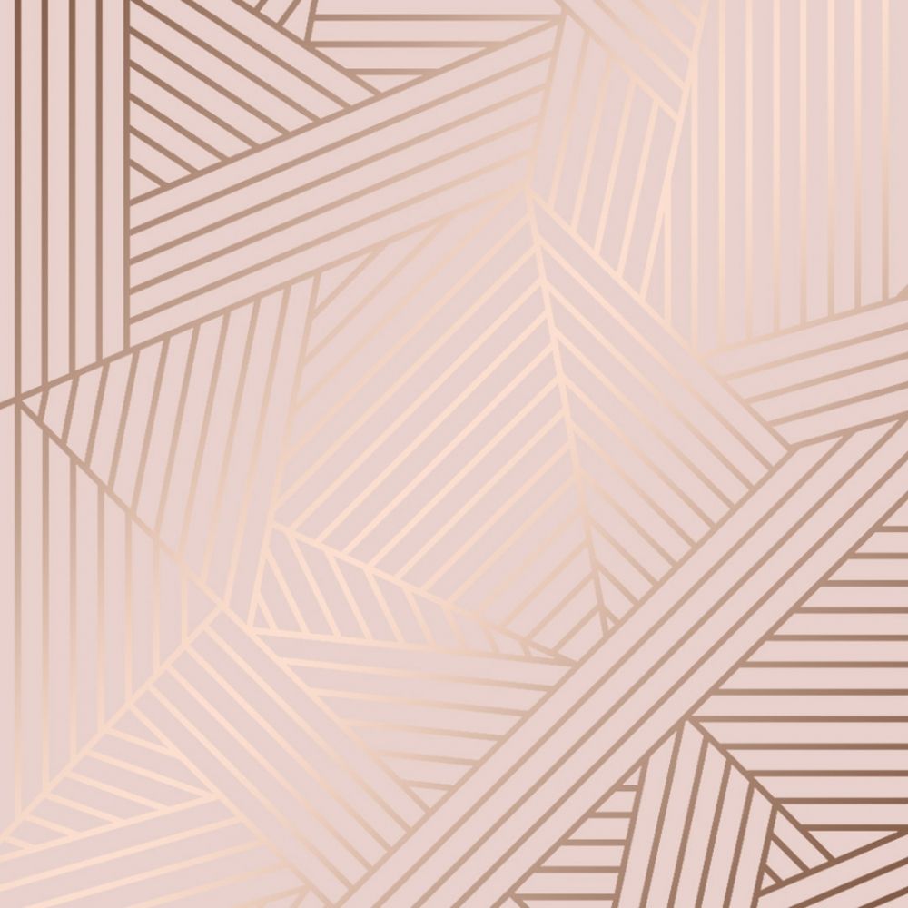 I Love Wallpaper Wingate Geometric Wallpaper Pink, Rose Gold