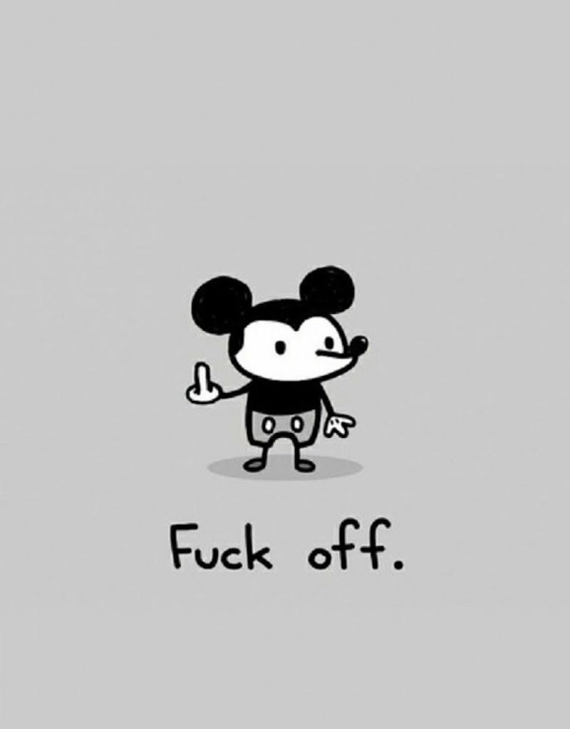 Galaxy Note HD Wallpaper: Fuck Off Mouse Galaxy Note HD Wallpaper