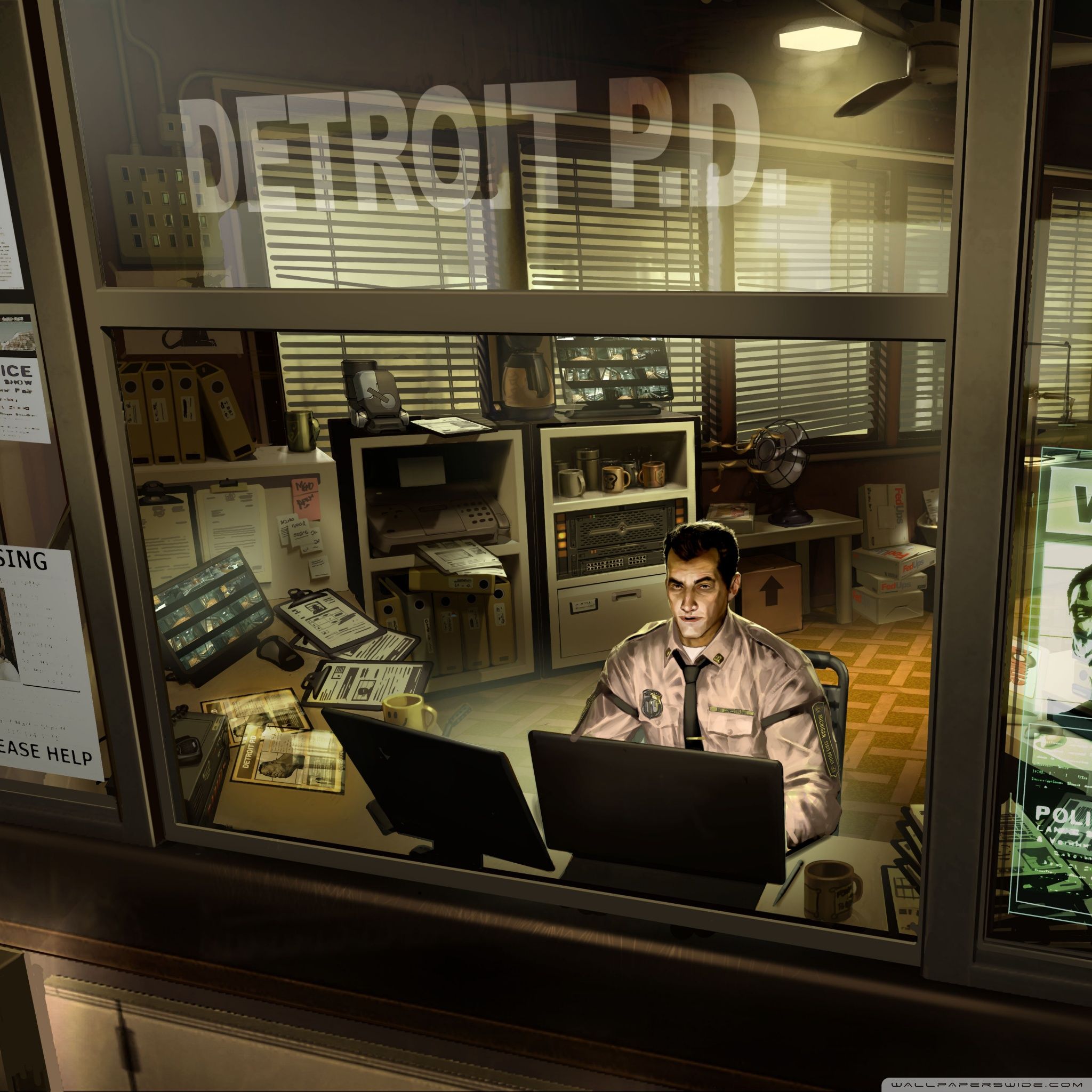 Deus Ex Human Revolution Detroit Police Department Ultra HD