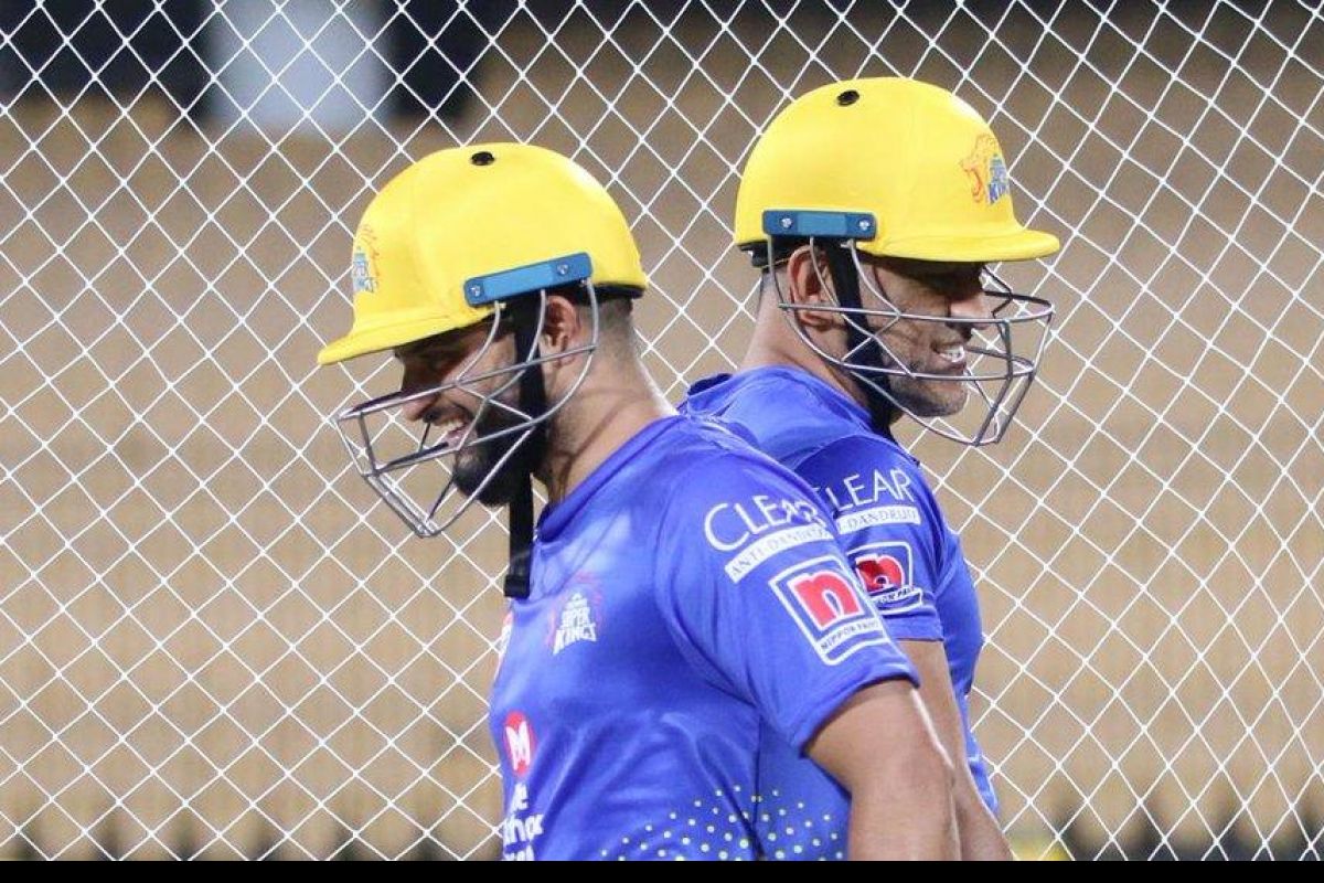 CSK Share Photo Of Dhoni Raina During Practice On Social Media