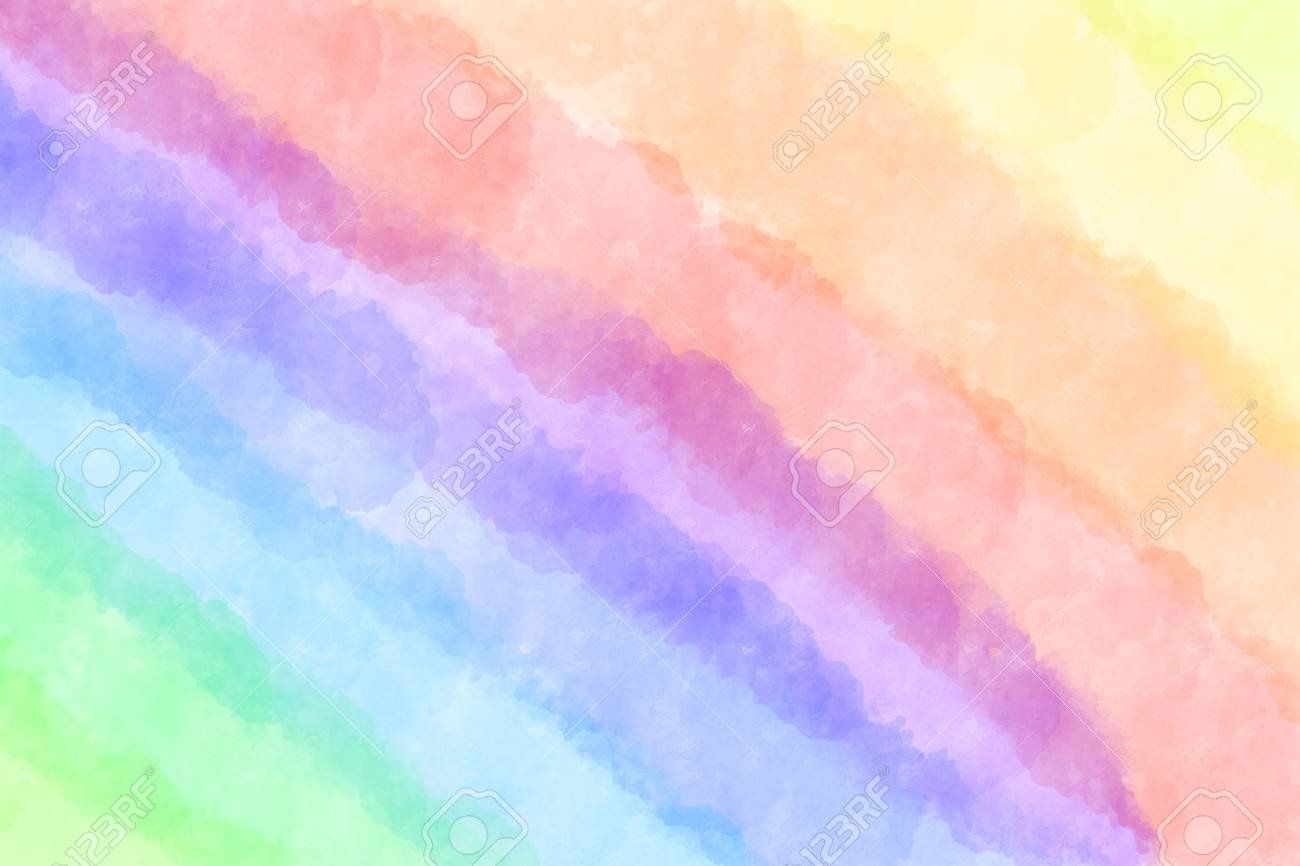 Pastel Watercolor Rainbow Wallpaper