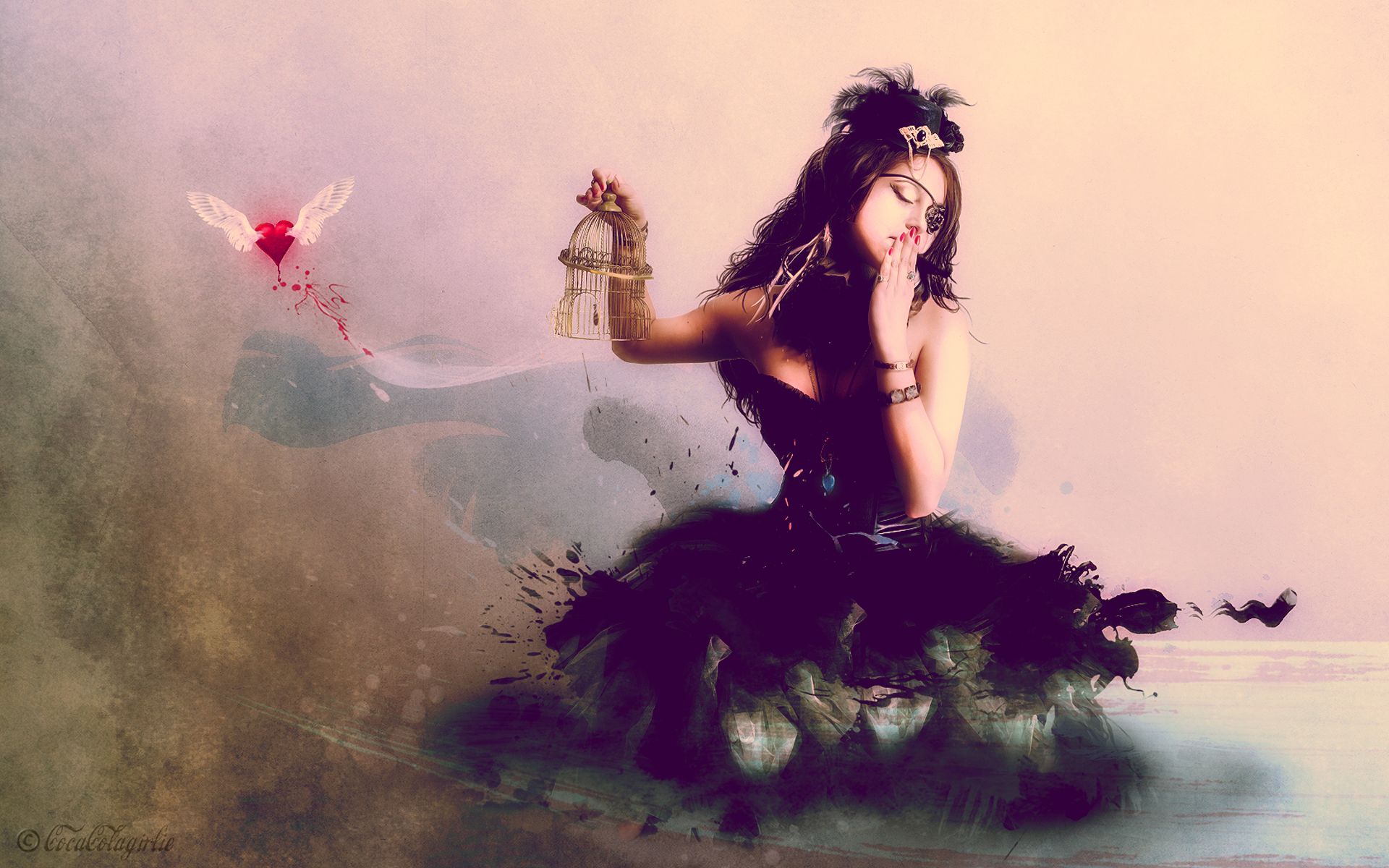 Free download Fly my Love wallpaper from Gothic Girls wallpaper