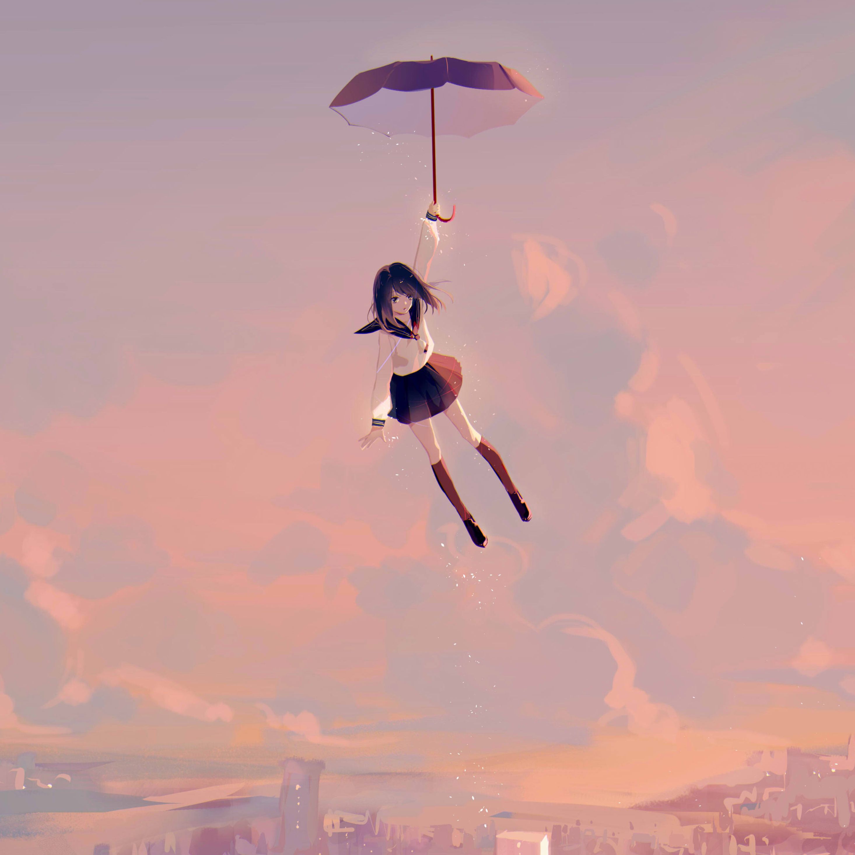 Anime Flying Girls Wallpapers - Wallpaper Cave