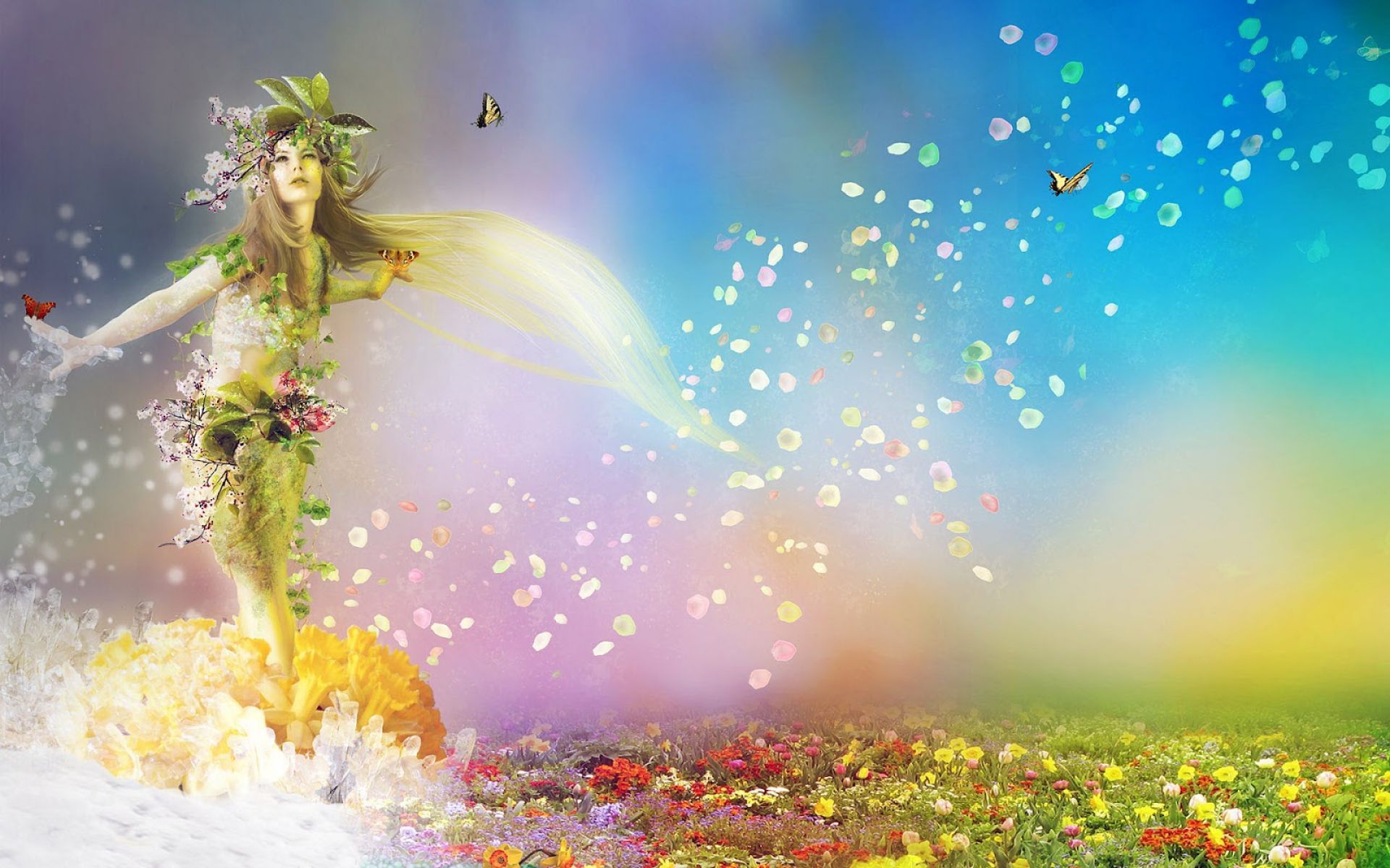 Flying Girl Wallpaper. HD Anime Wallpaper for Mobile and Desktop