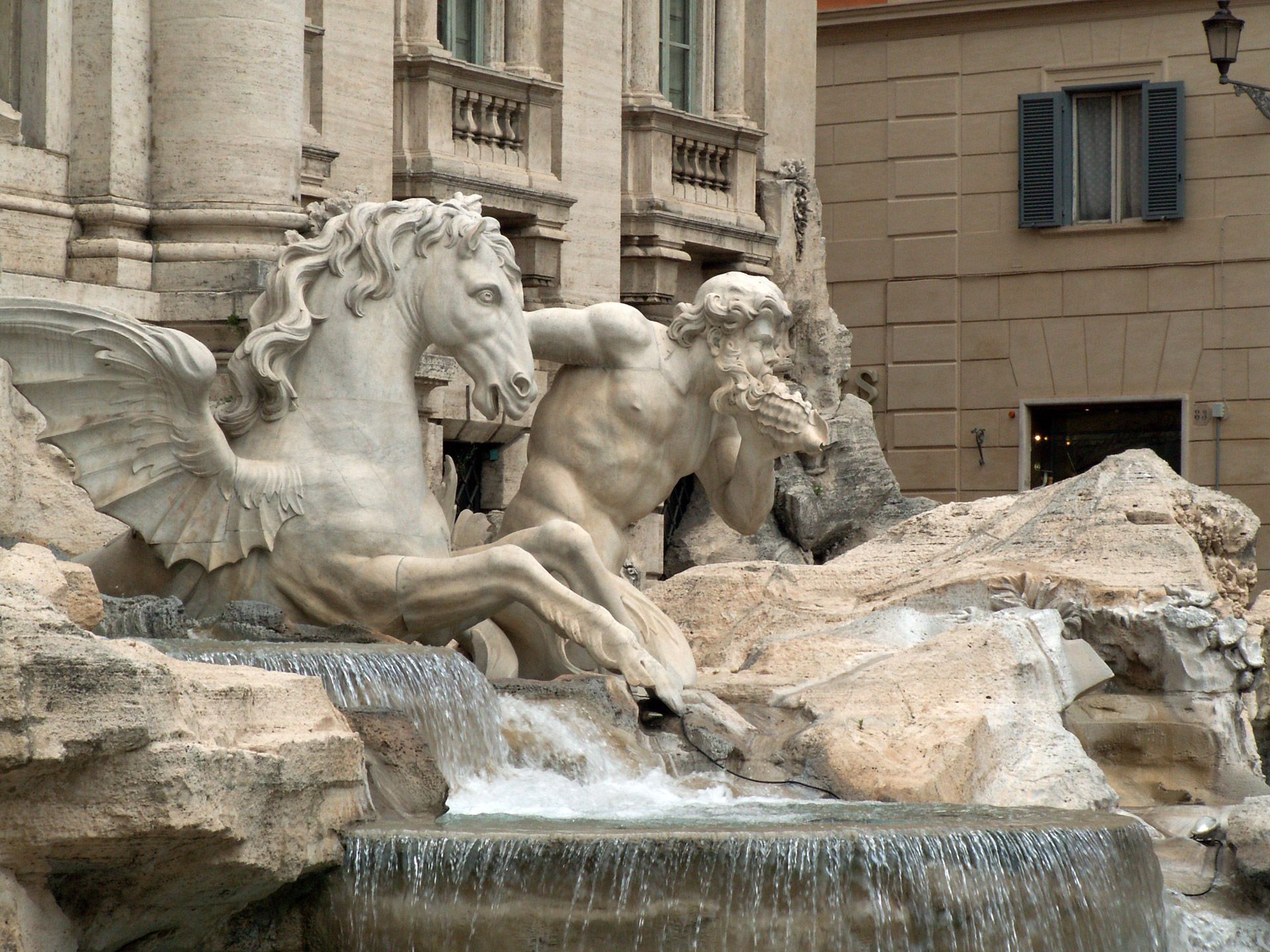 Sculptures Of Trevi Fountain Free Domain Picture