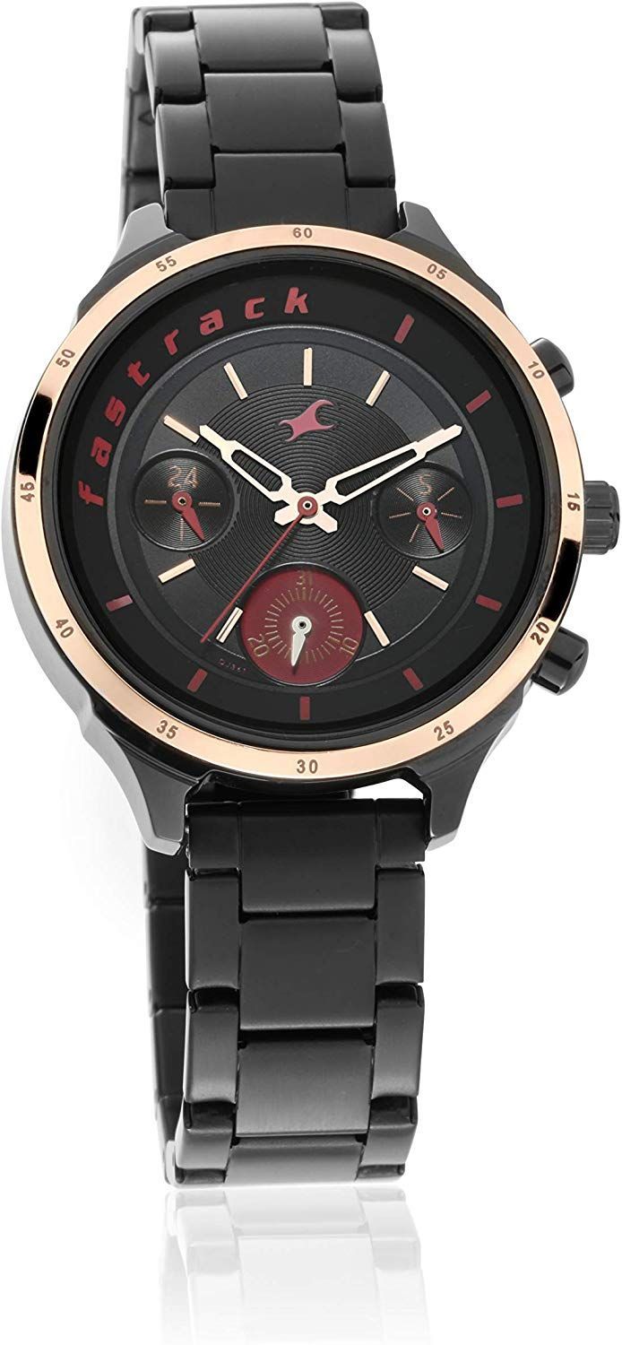 Dial Color: Black, Case Shape: Round, Dial Glass Material: Mineral