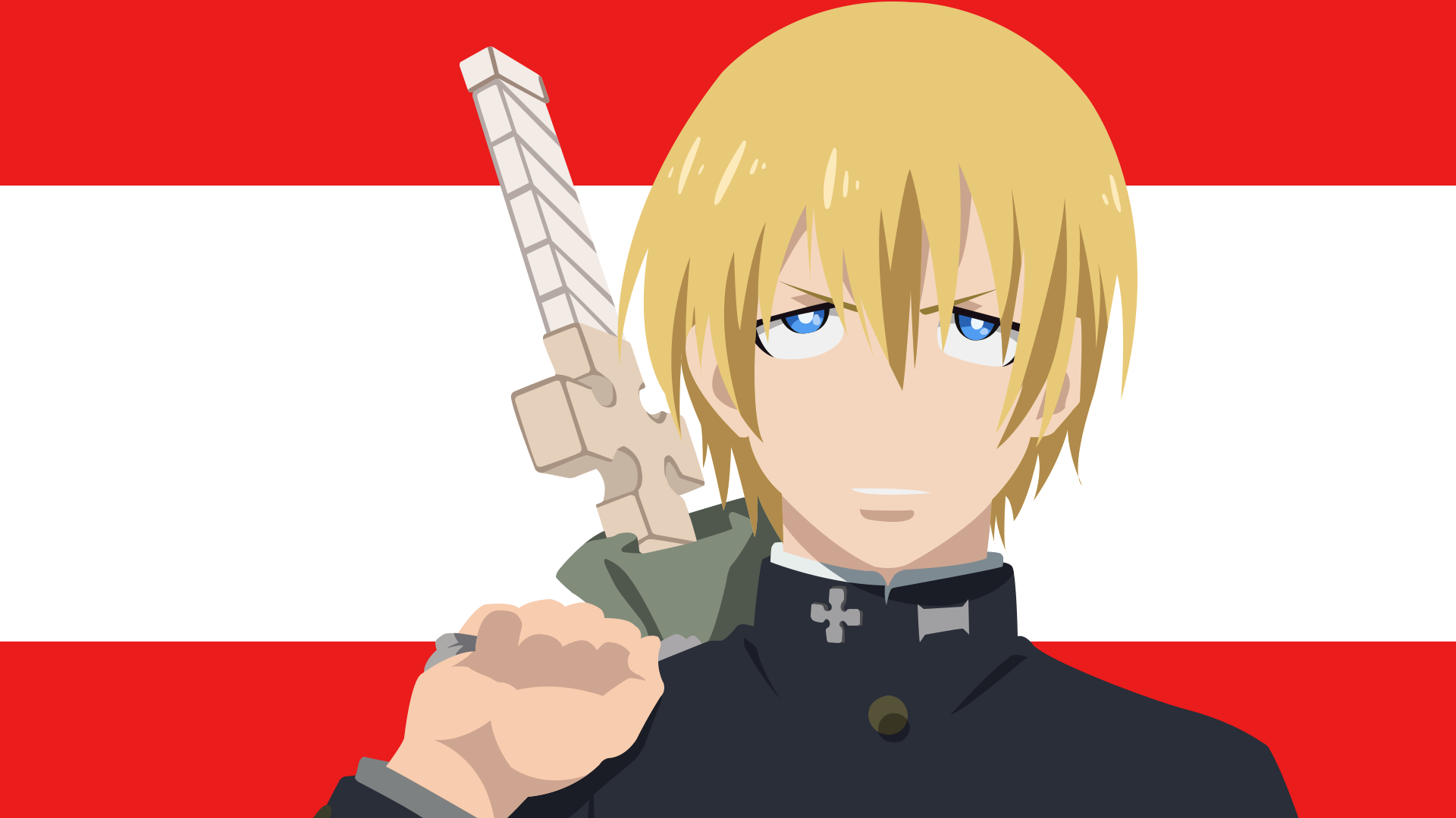 Arthur Boyle from Fire Force Minimalist Wallpaper for Dekstop
