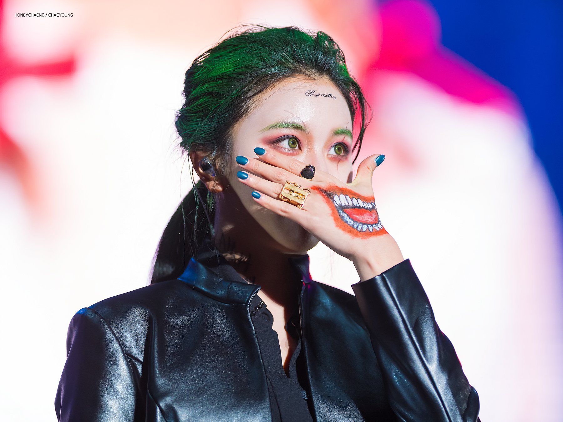 Twice Chaeyoung as the Joker at once halloween fanmeet