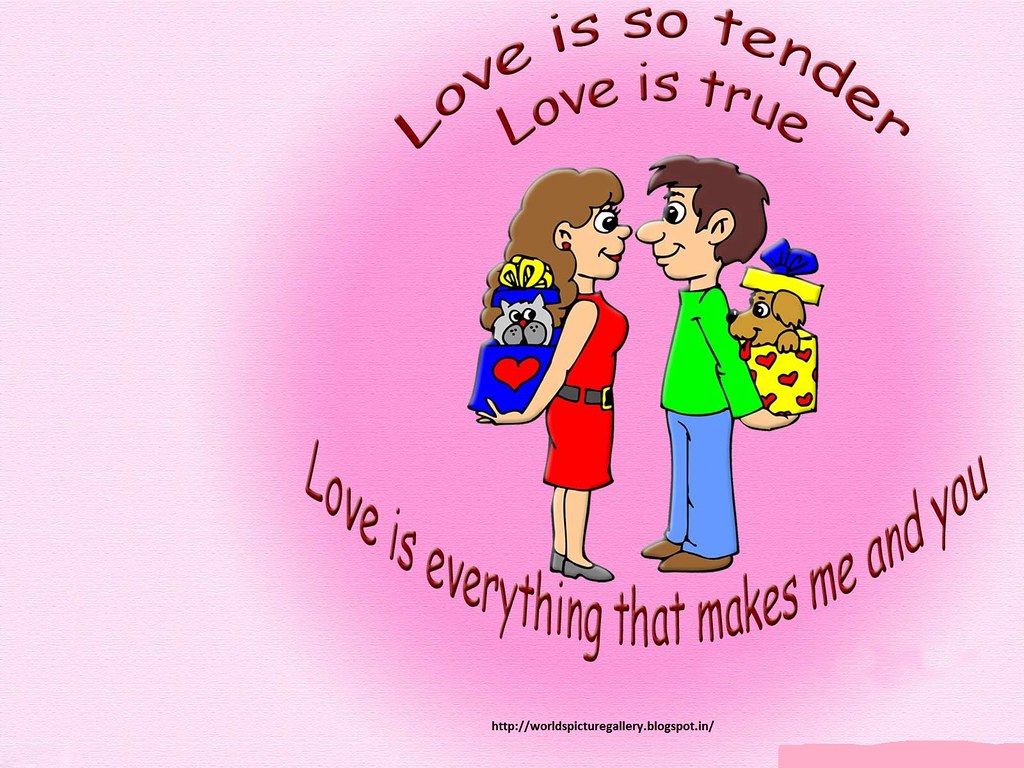 Animated Romantic Love Quote Wallpaper